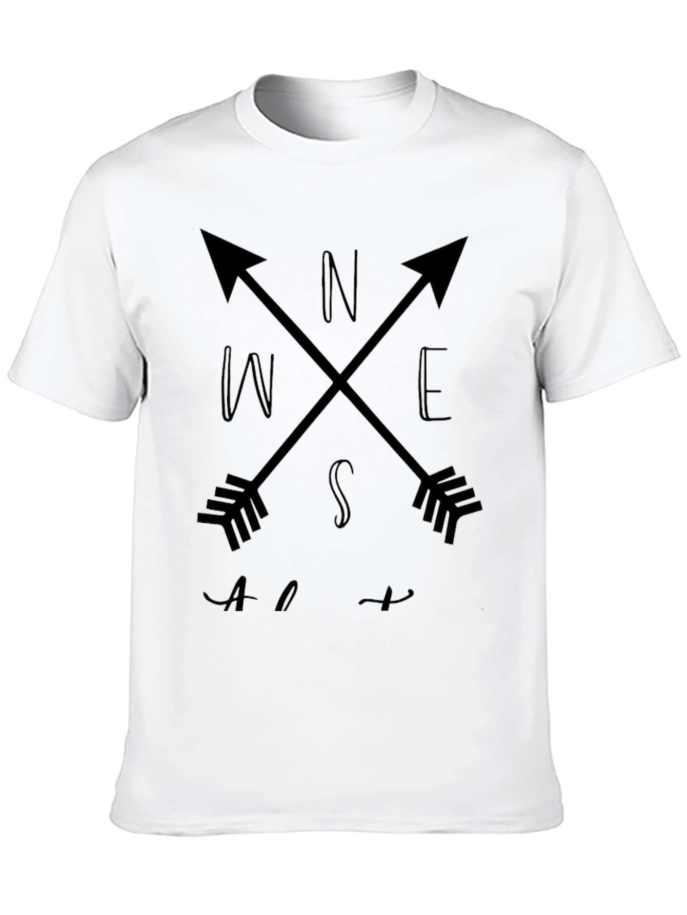 Compass Arrows Graphic Tee - Black