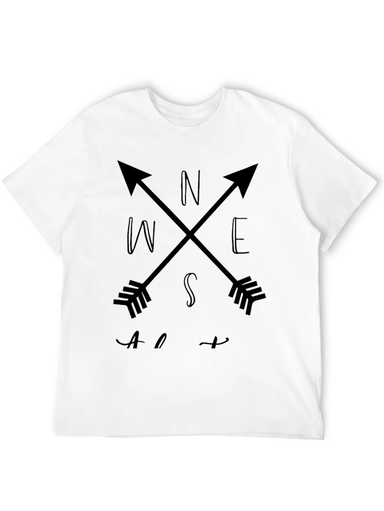 Compass Arrows Graphic Tee - Black