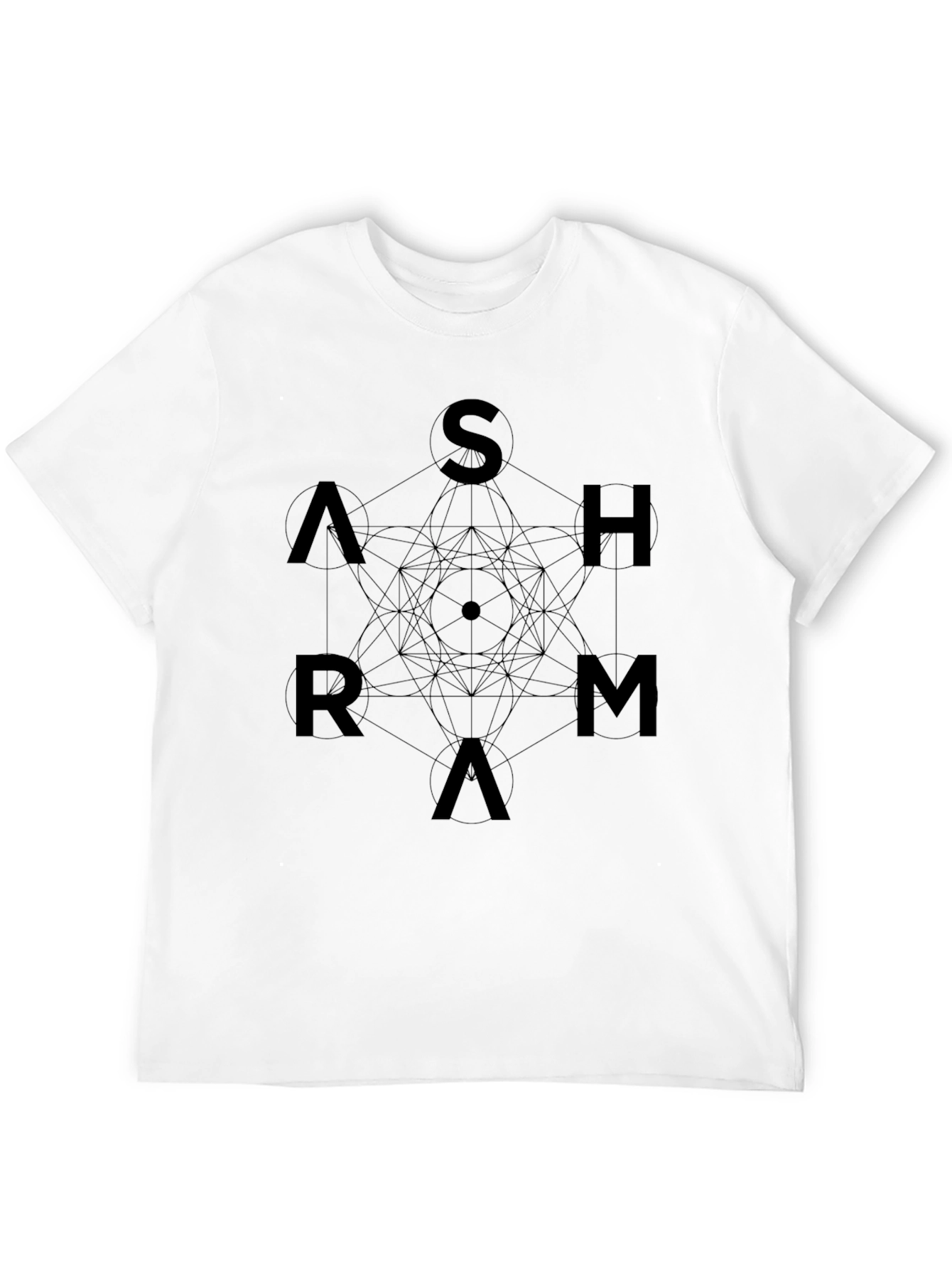 Ashrama Graphic Print Black T-Shirt