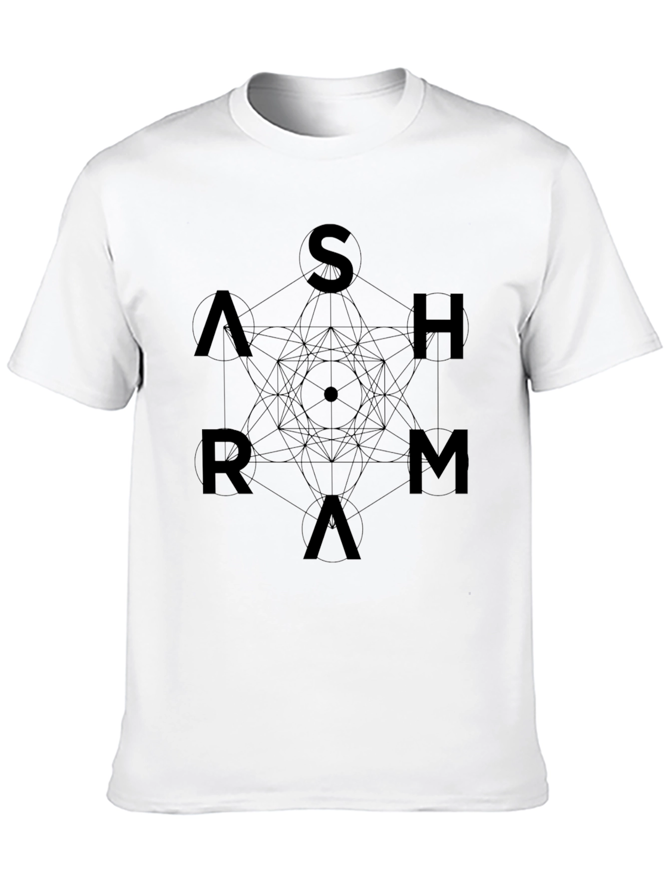 Ashrama Graphic Print Black T-Shirt