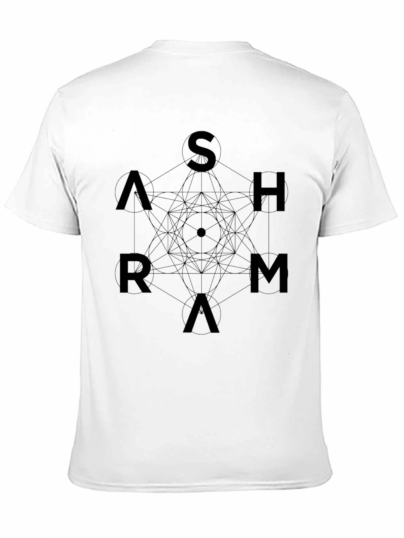 Ashrama Graphic Print Black T-Shirt