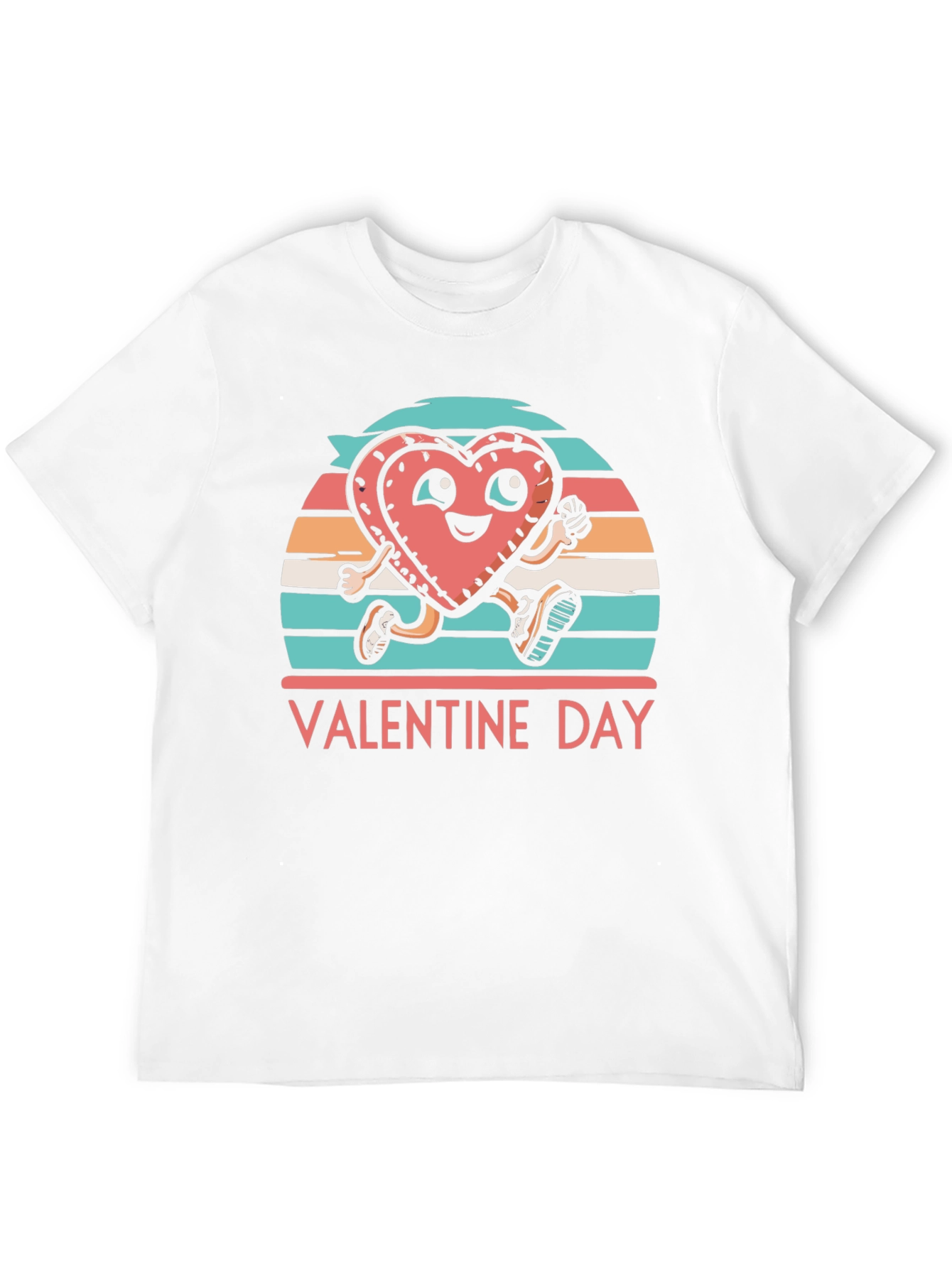 Valentines Day Heart Runner Graphic Tee