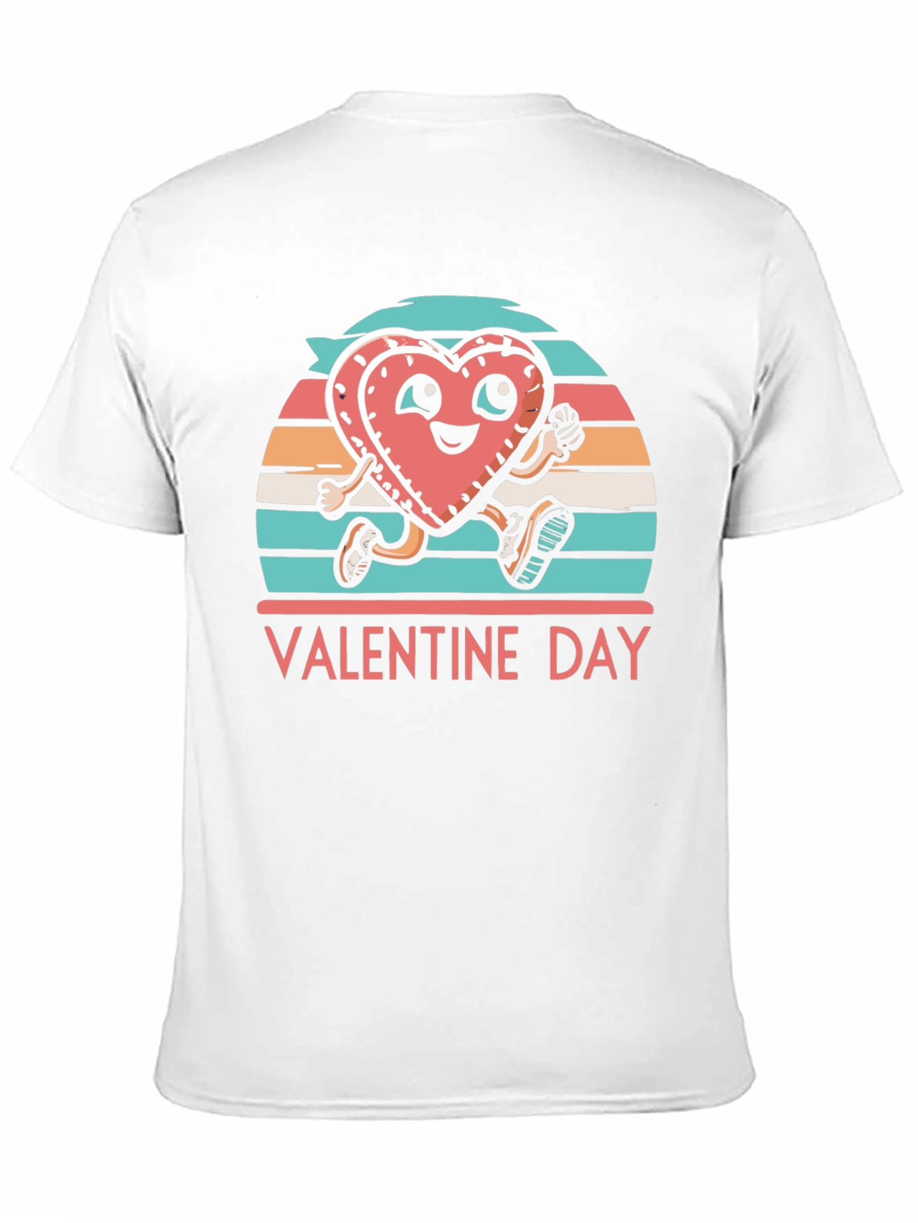 Valentines Day Heart Runner Graphic Tee