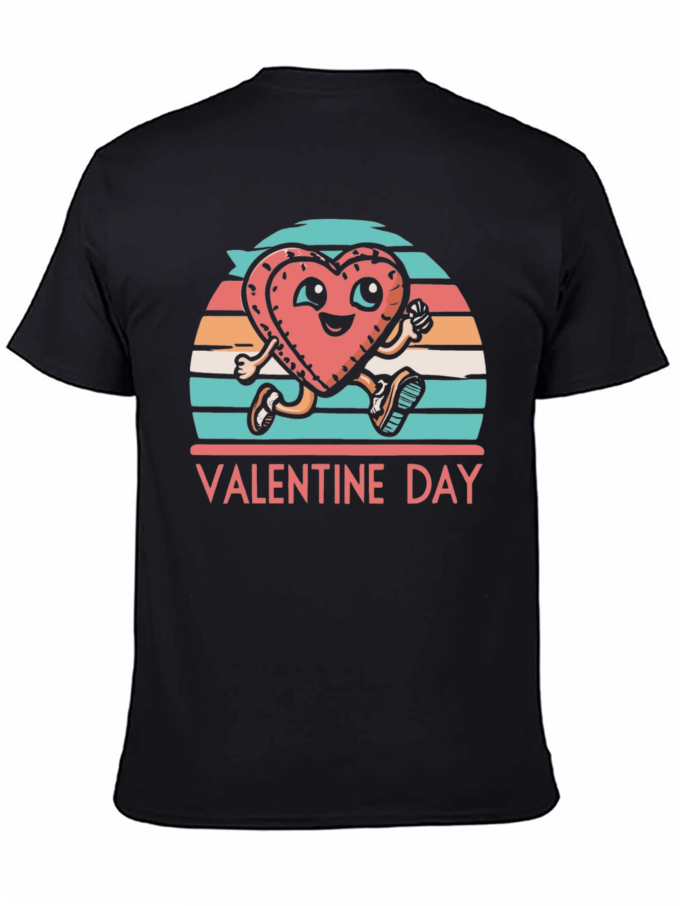 Valentines Day Heart Runner Graphic Tee