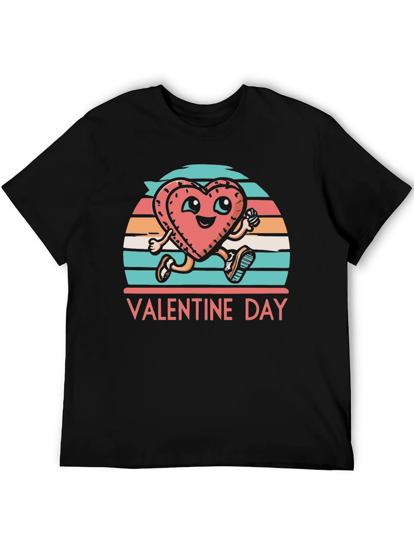 Valentines Day Heart Runner Graphic Tee
