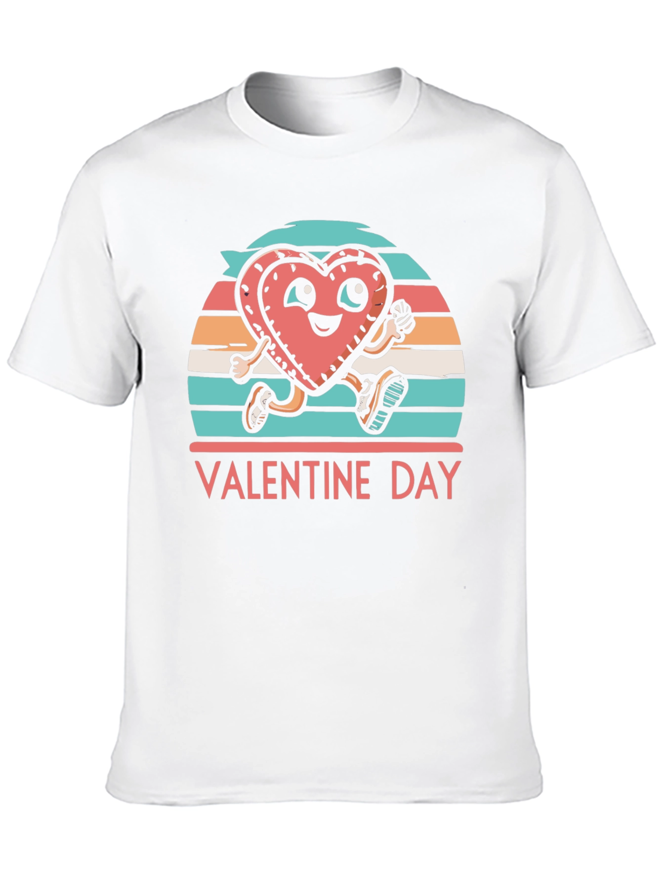 Valentines Day Heart Runner Graphic Tee