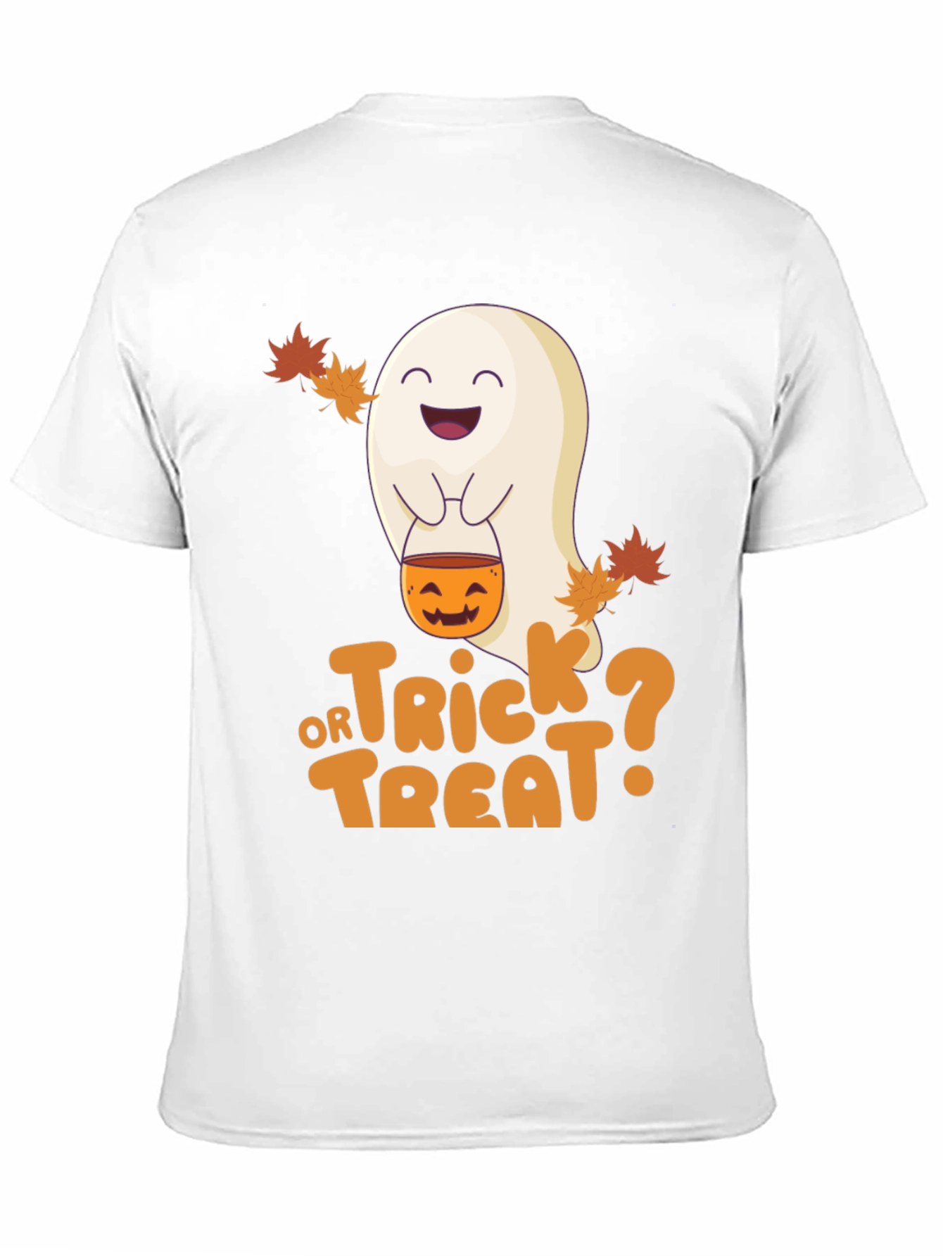 Halloween Ghost Trick or Treat Black T-Shirt
