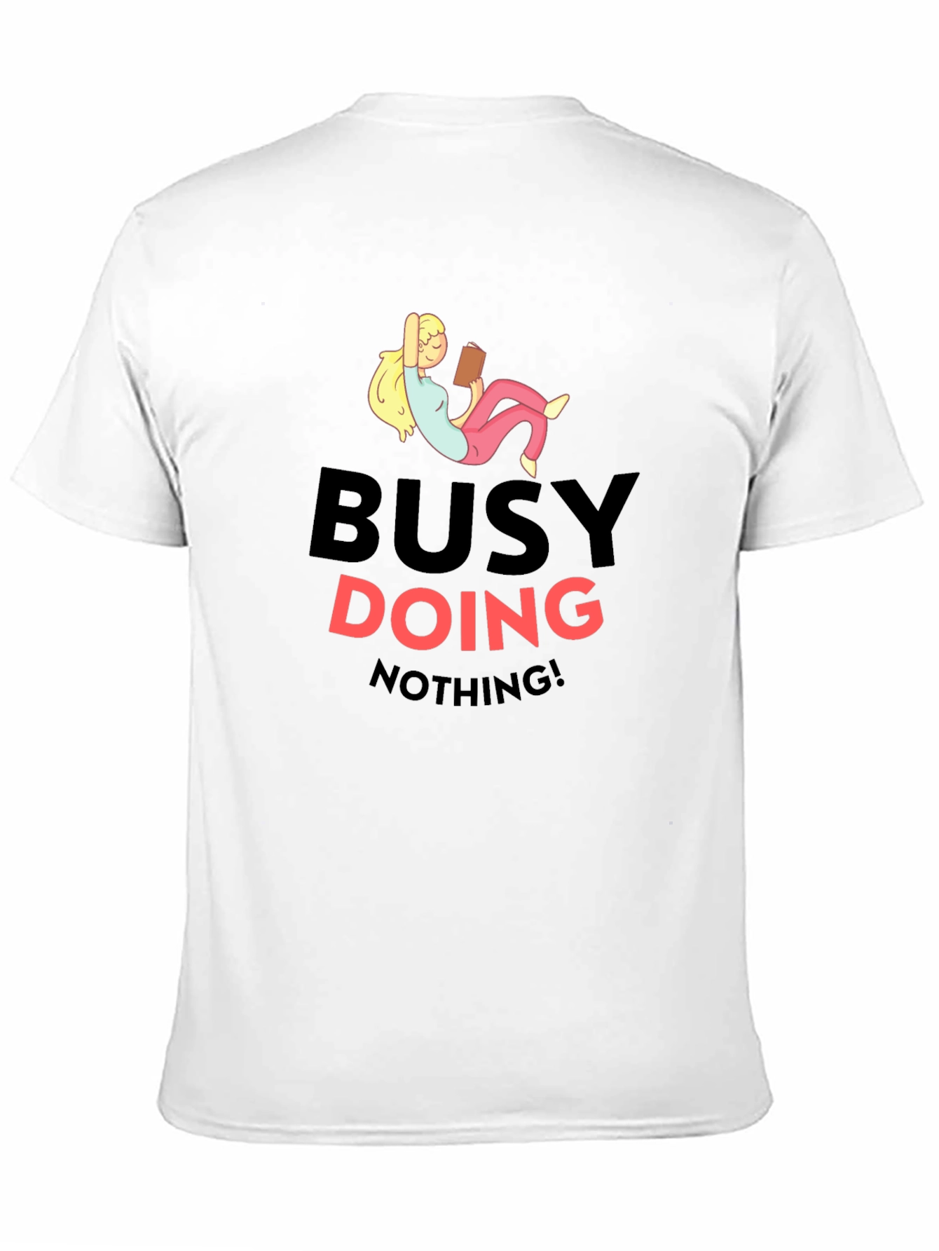 Busy Doing Nothing T-Shirt - Relaxed Fit Black Tee