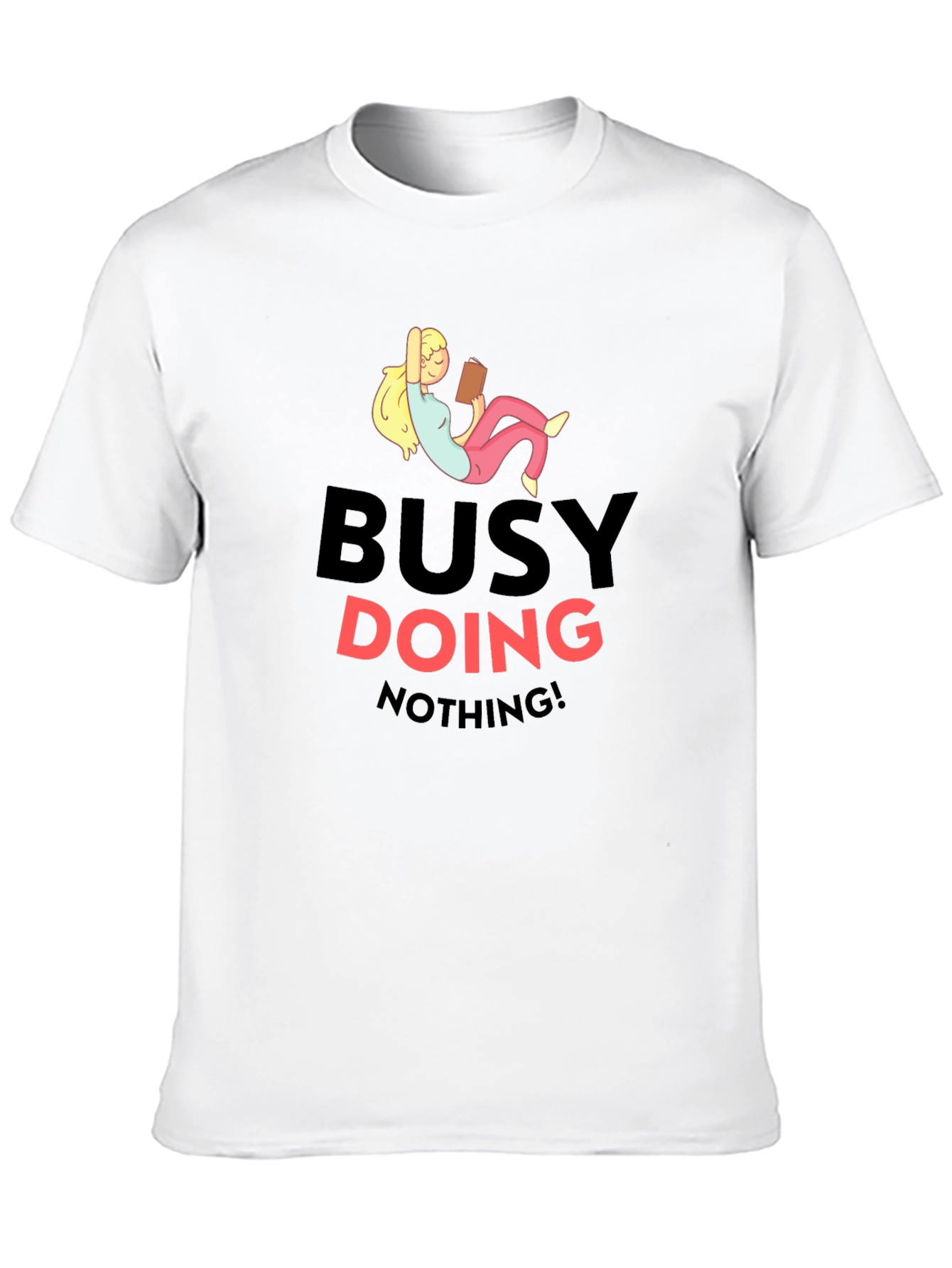 Busy Doing Nothing T-Shirt - Relaxed Fit Black Tee