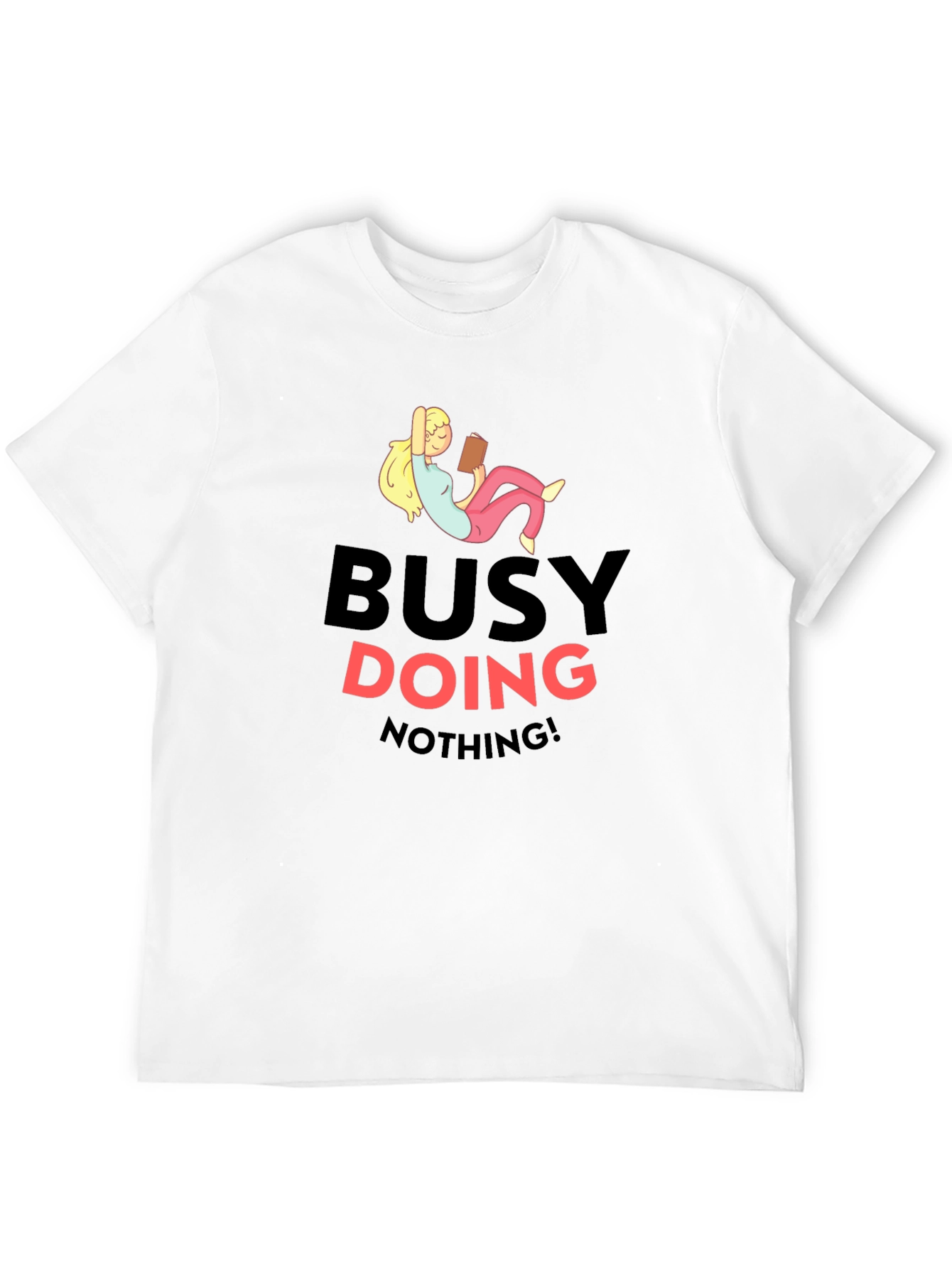Busy Doing Nothing T-Shirt - Relaxed Fit Black Tee