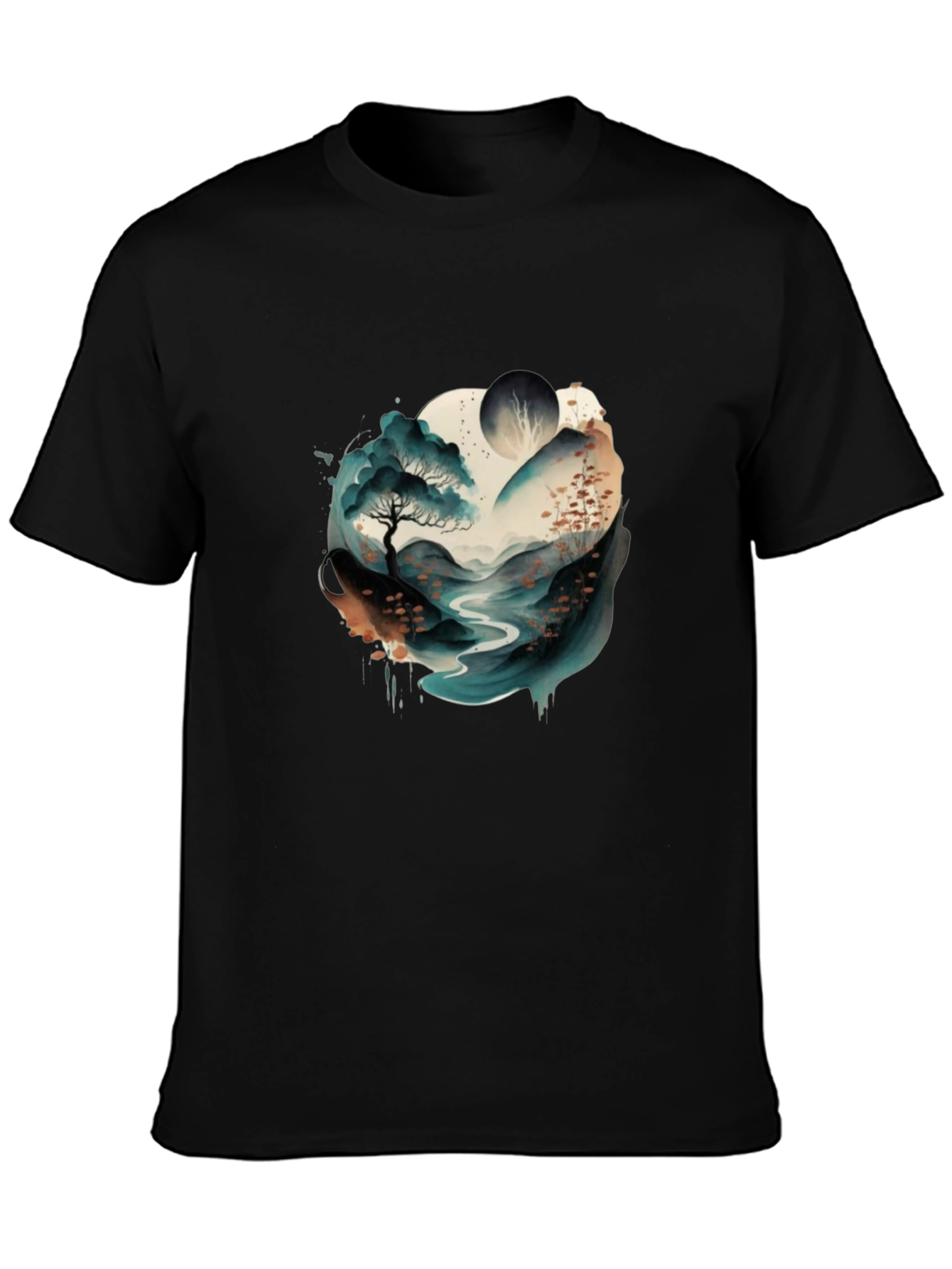 Watercolor Landscape Graphic Tee