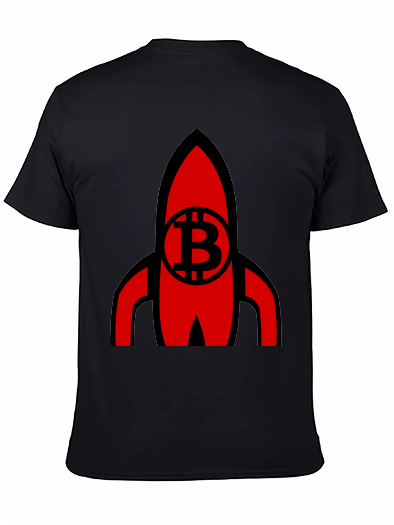 Bitcoin Rocket Graphic Tee - Crypto Enthusiast Shirt