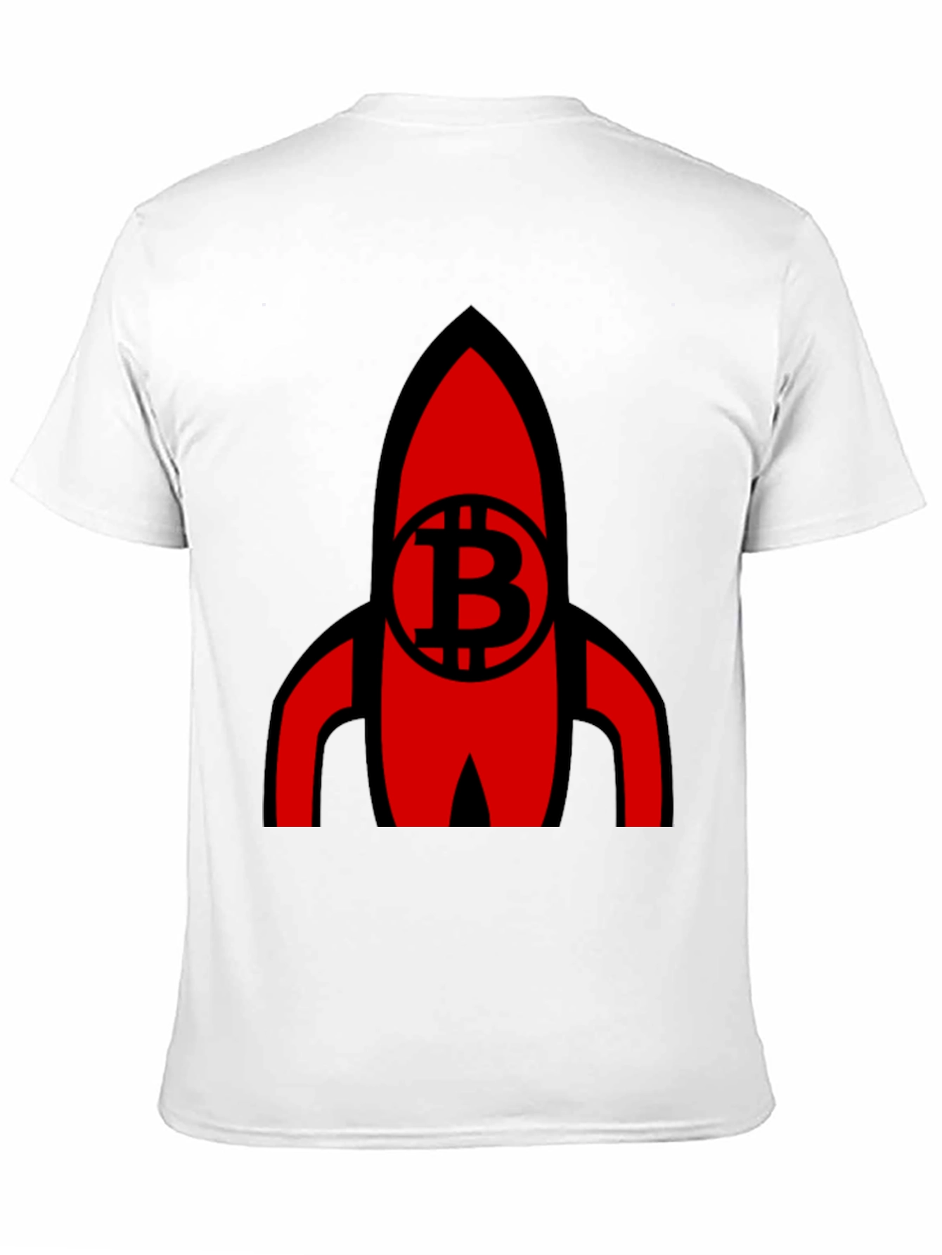 Bitcoin Rocket Graphic Tee - Crypto Enthusiast Shirt