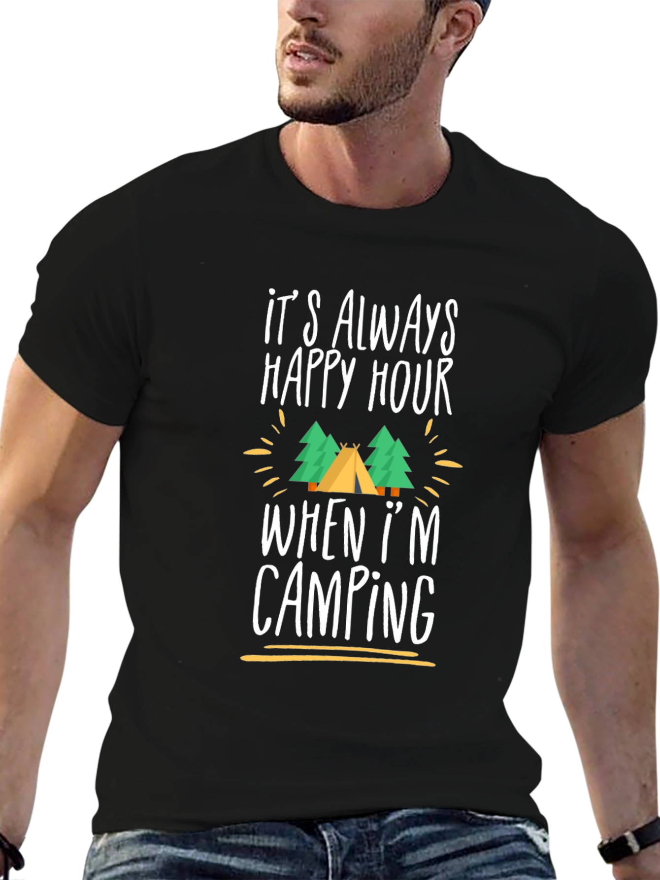 Camping Happy Hour Graphic Tee