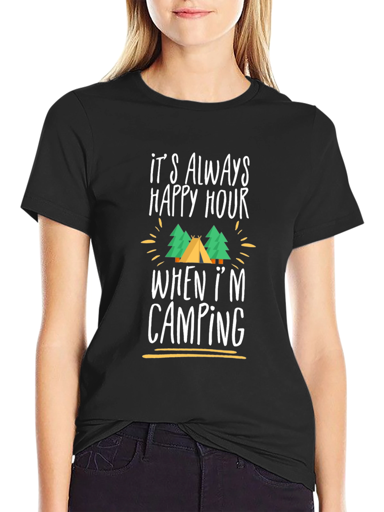 Camping Happy Hour Graphic Tee