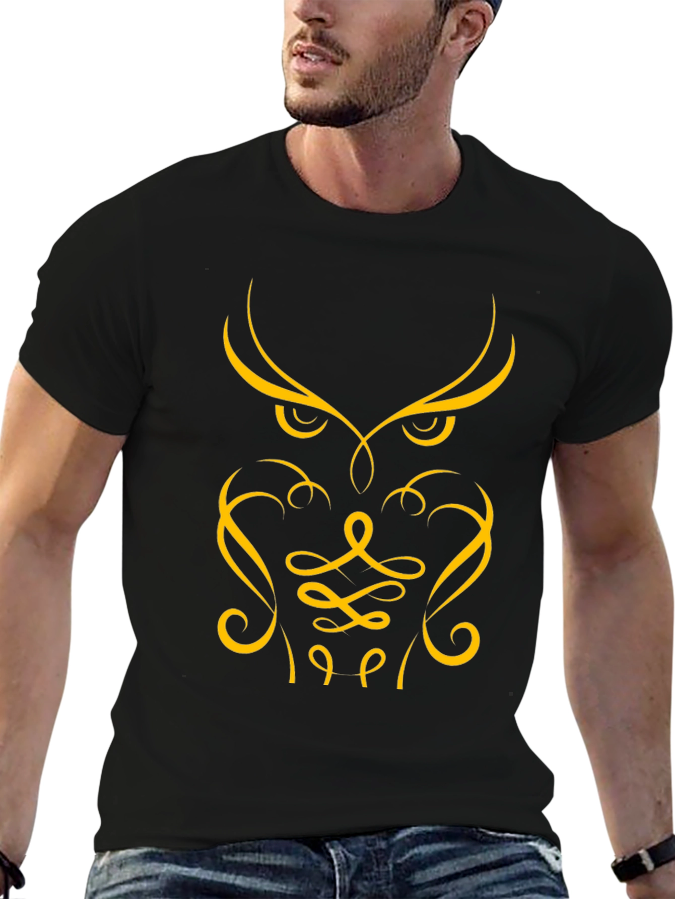 Owl Graphic Tee - Stylish Black T-Shirt