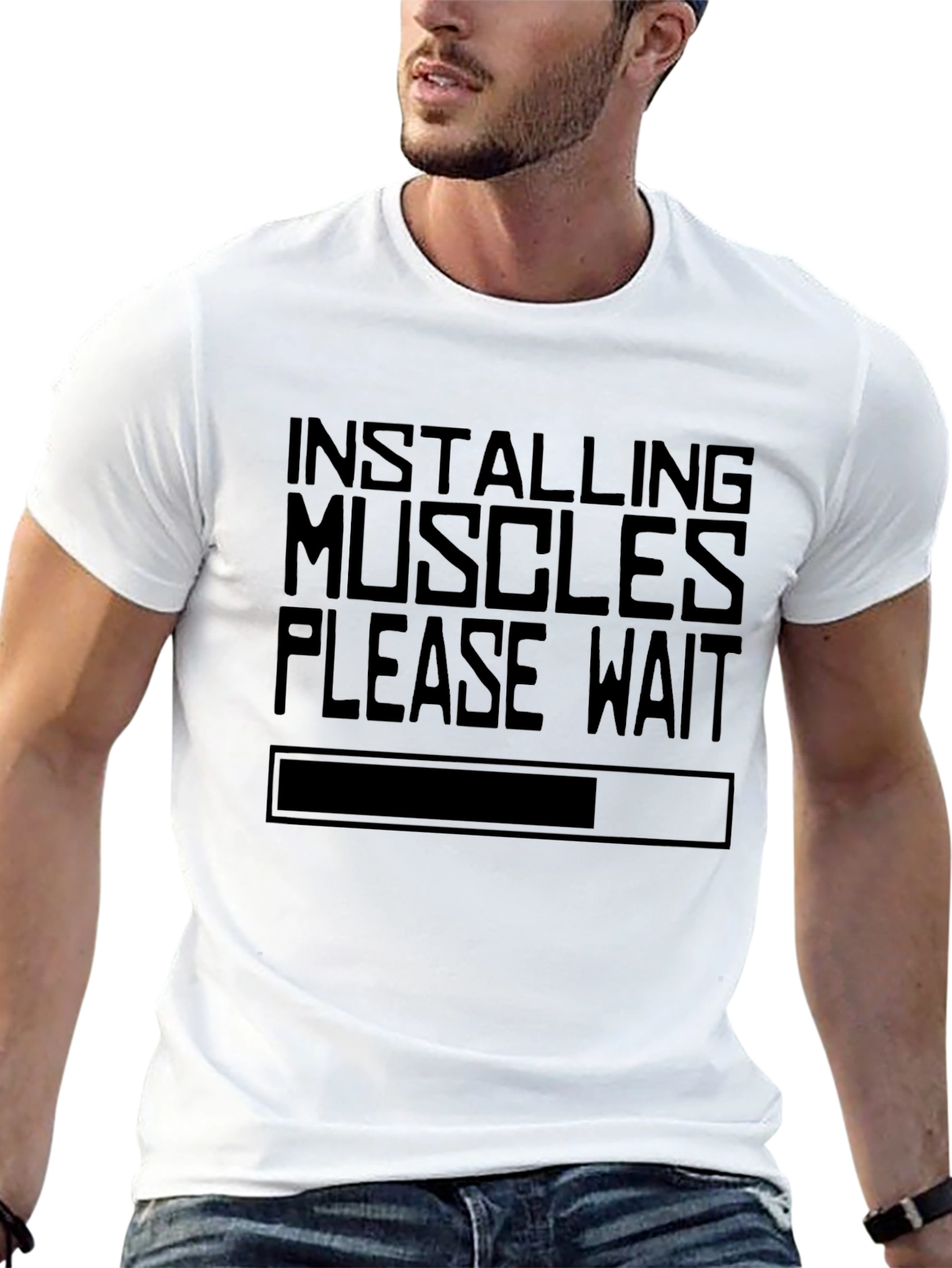 Installing Muscles Mens Graphic Tee