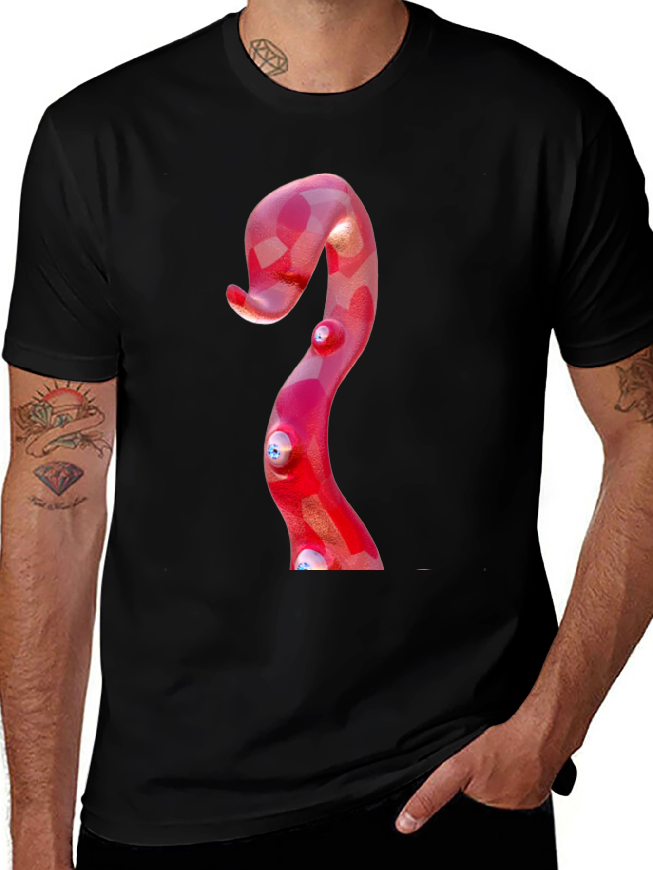 Red Tentacle T-Shirt - Quirky Graphic Tee
