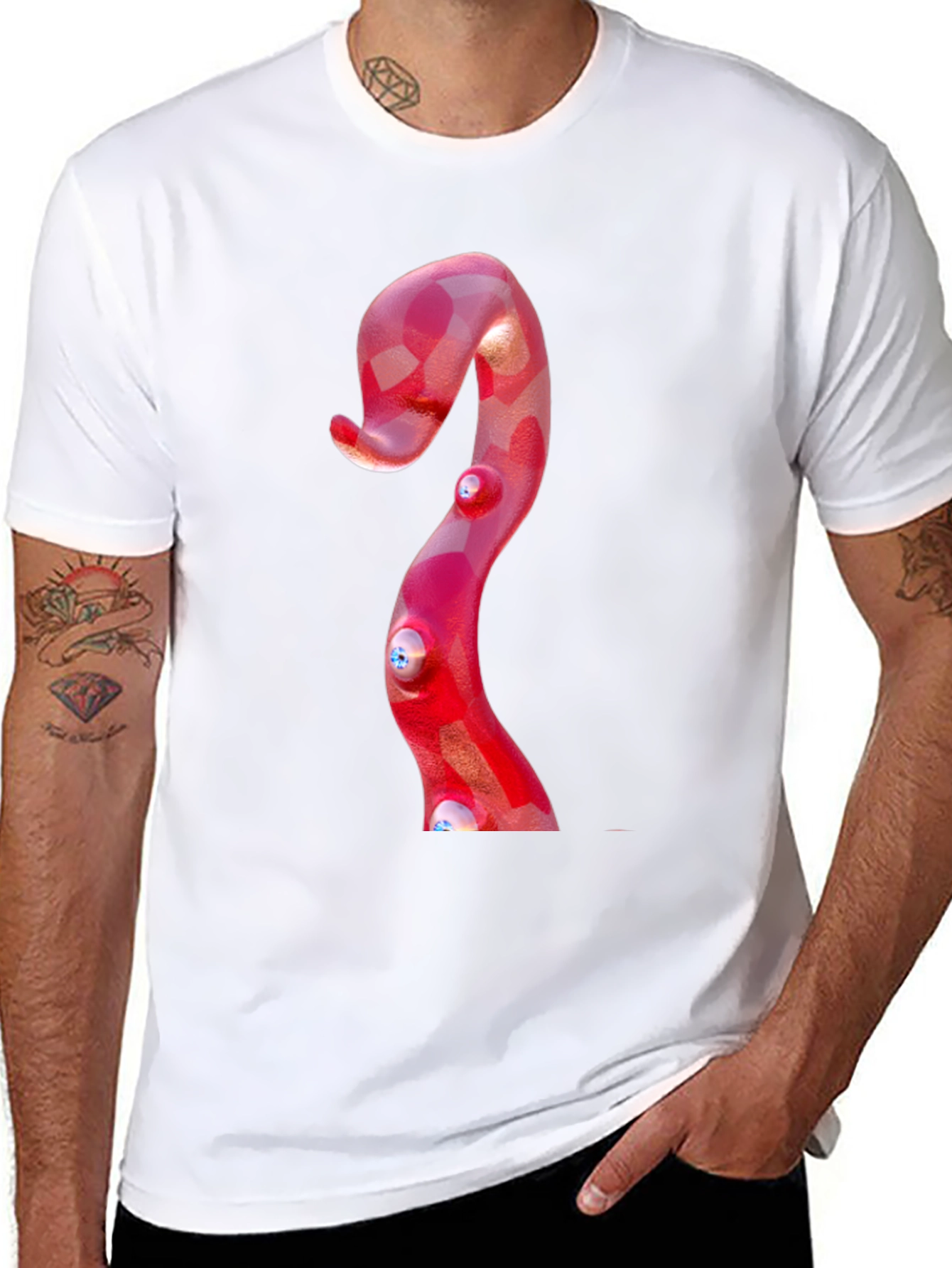 Red Tentacle T-Shirt - Quirky Graphic Tee