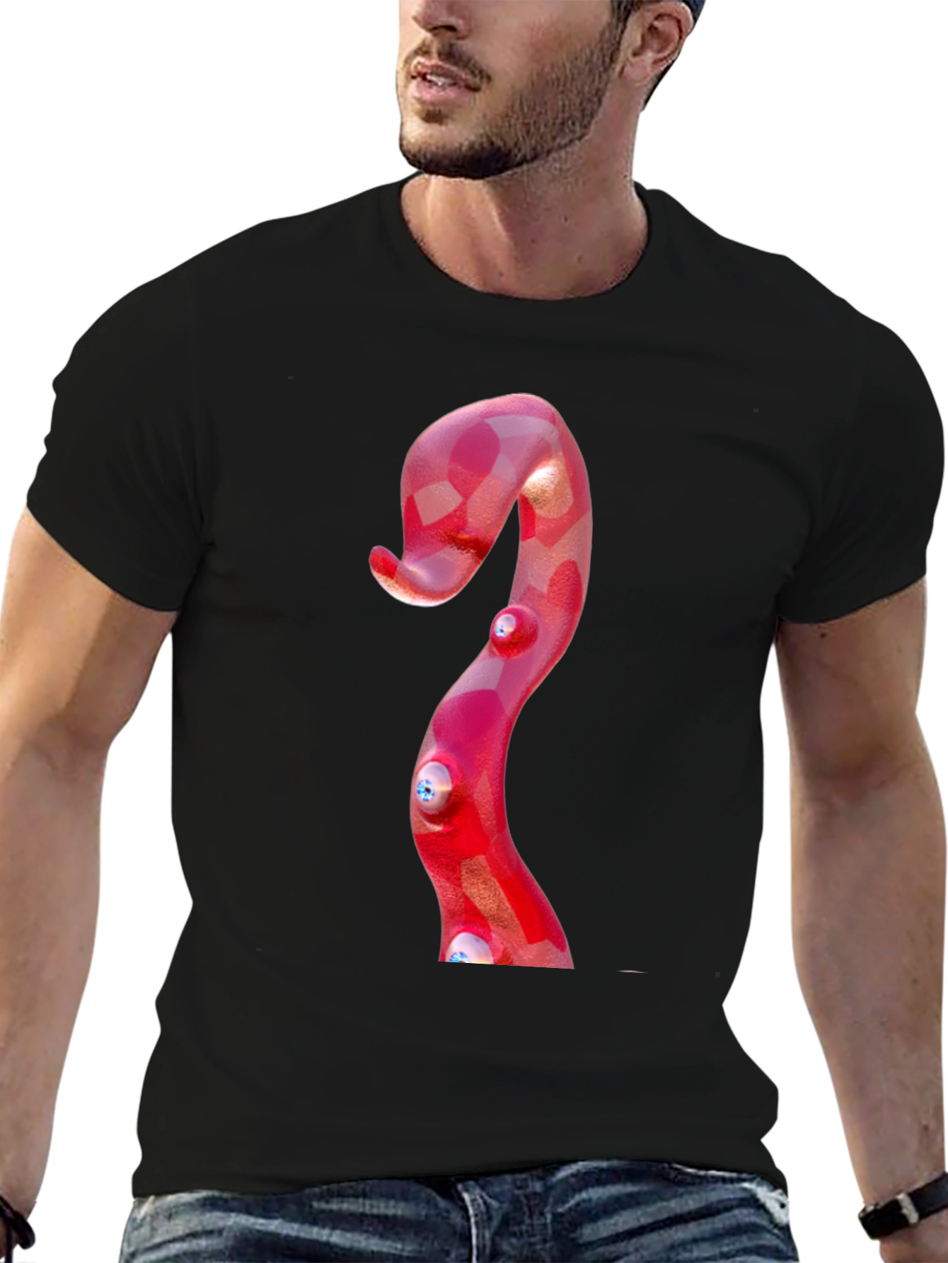 Red Tentacle T-Shirt - Quirky Graphic Tee