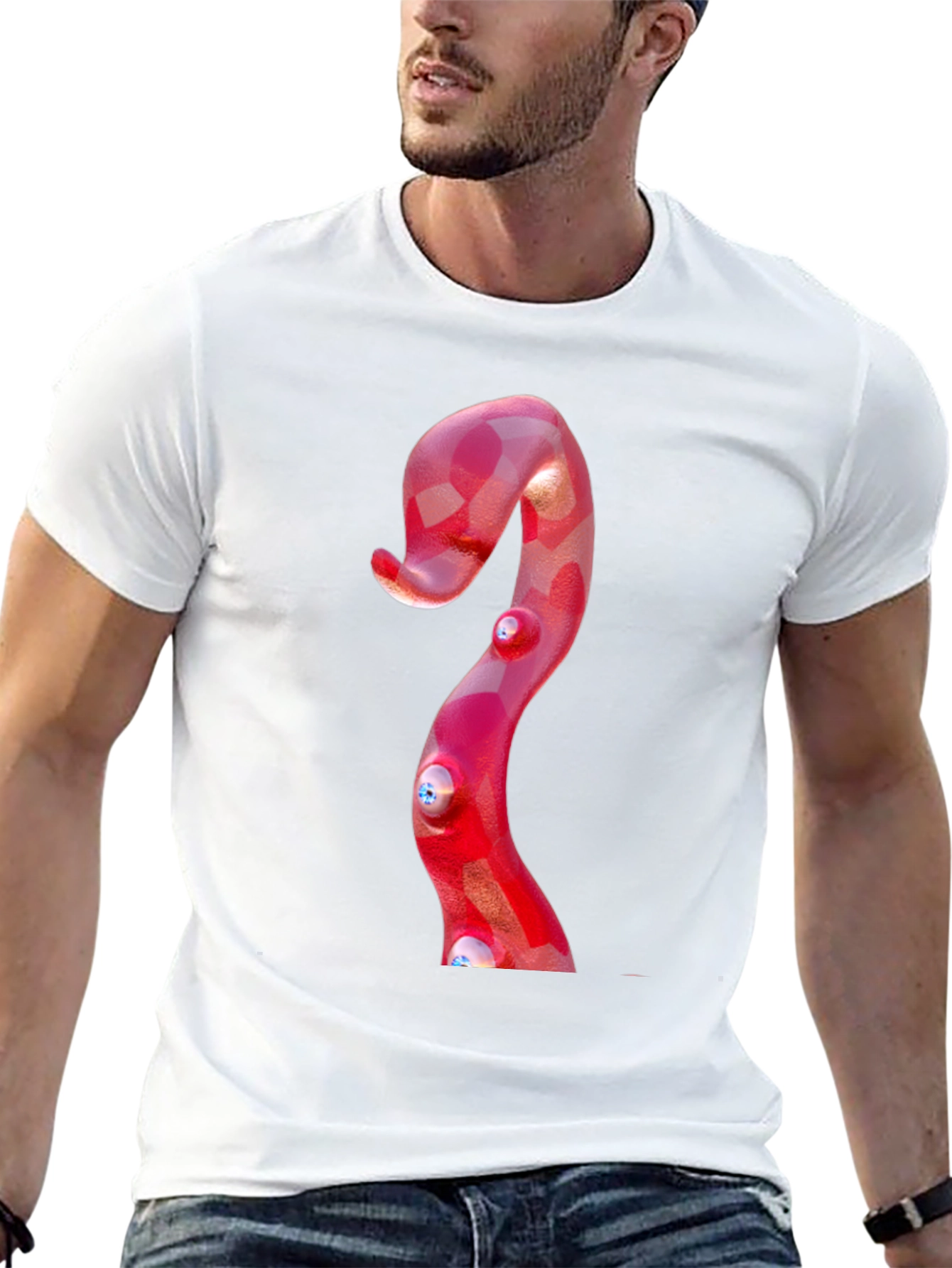 Red Tentacle T-Shirt - Quirky Graphic Tee