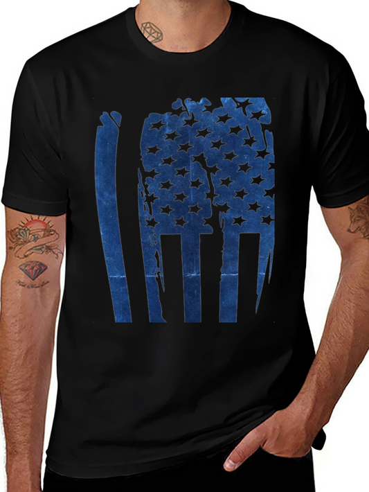 American Flag Graphic Print Mens T-Shirt