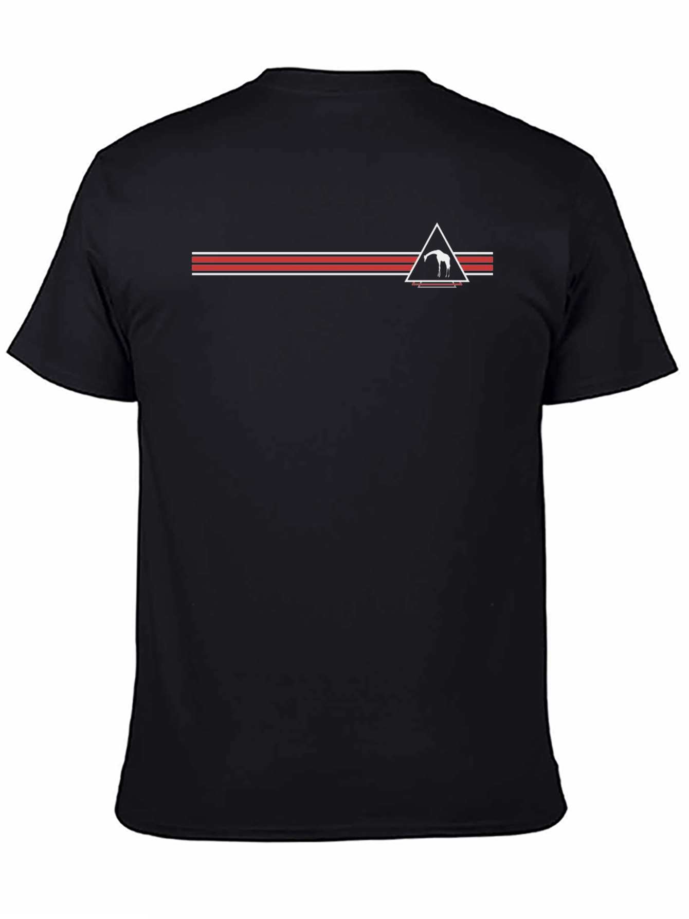 Stylish Black Graphic Tee - Geometric Design