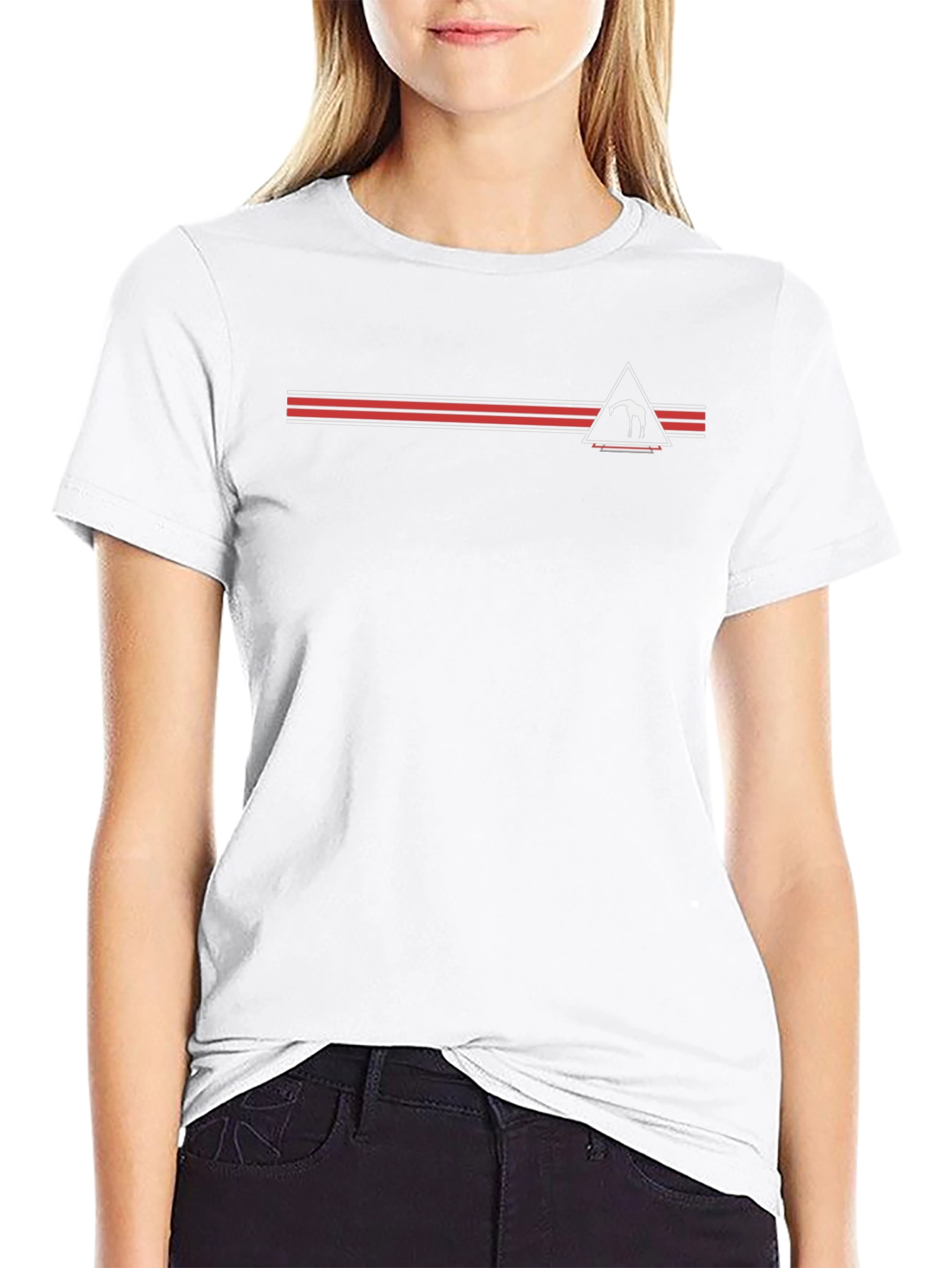 Stylish Black Graphic Tee - Geometric Design