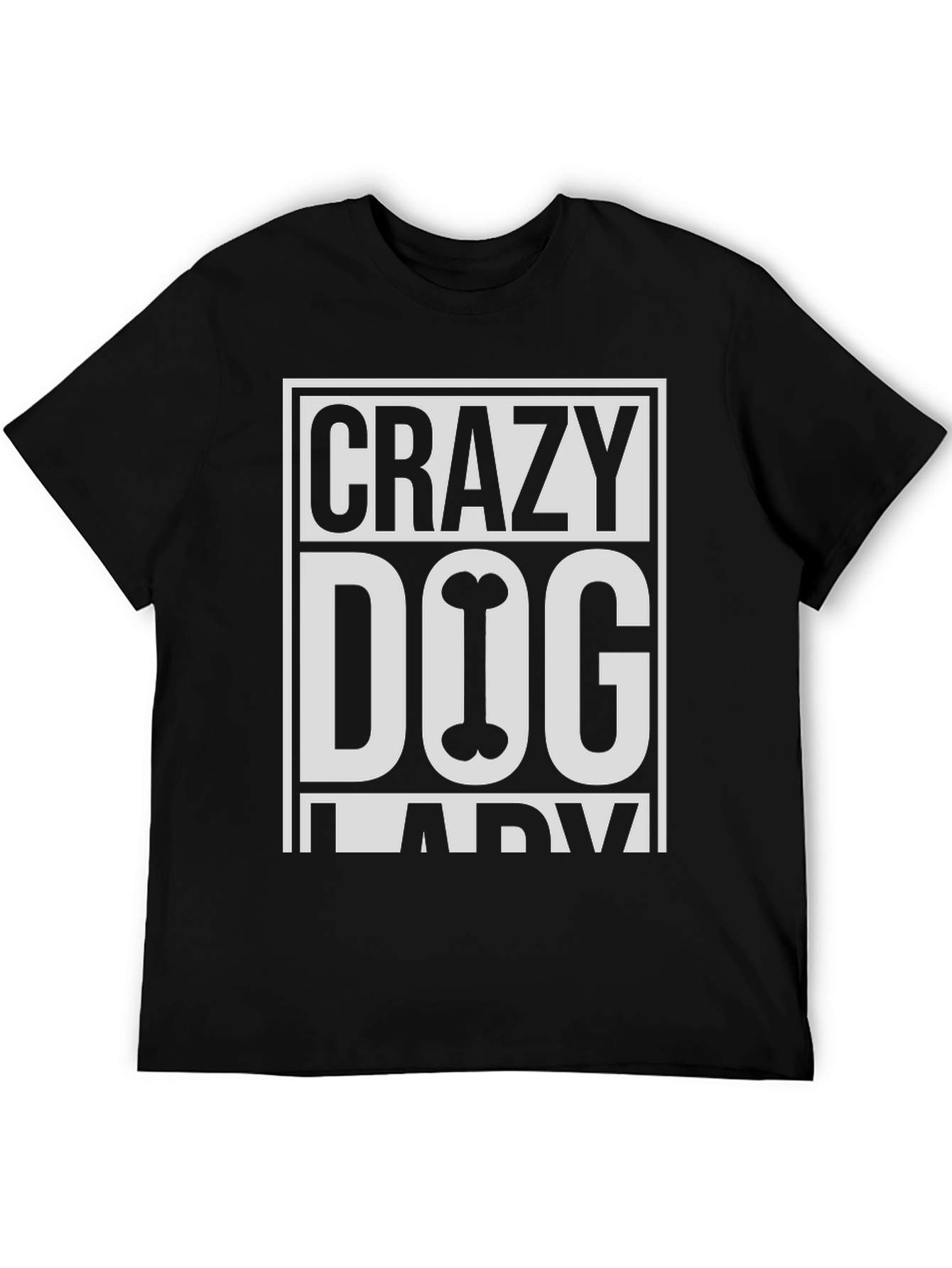Crazy Dog Lady Black T-Shirt