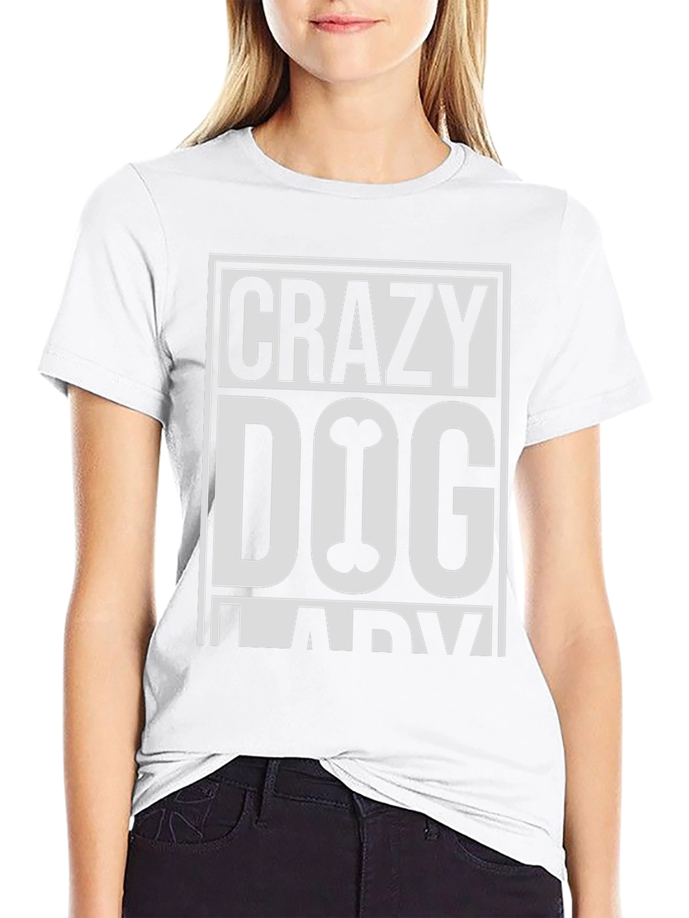 Crazy Dog Lady Black T-Shirt