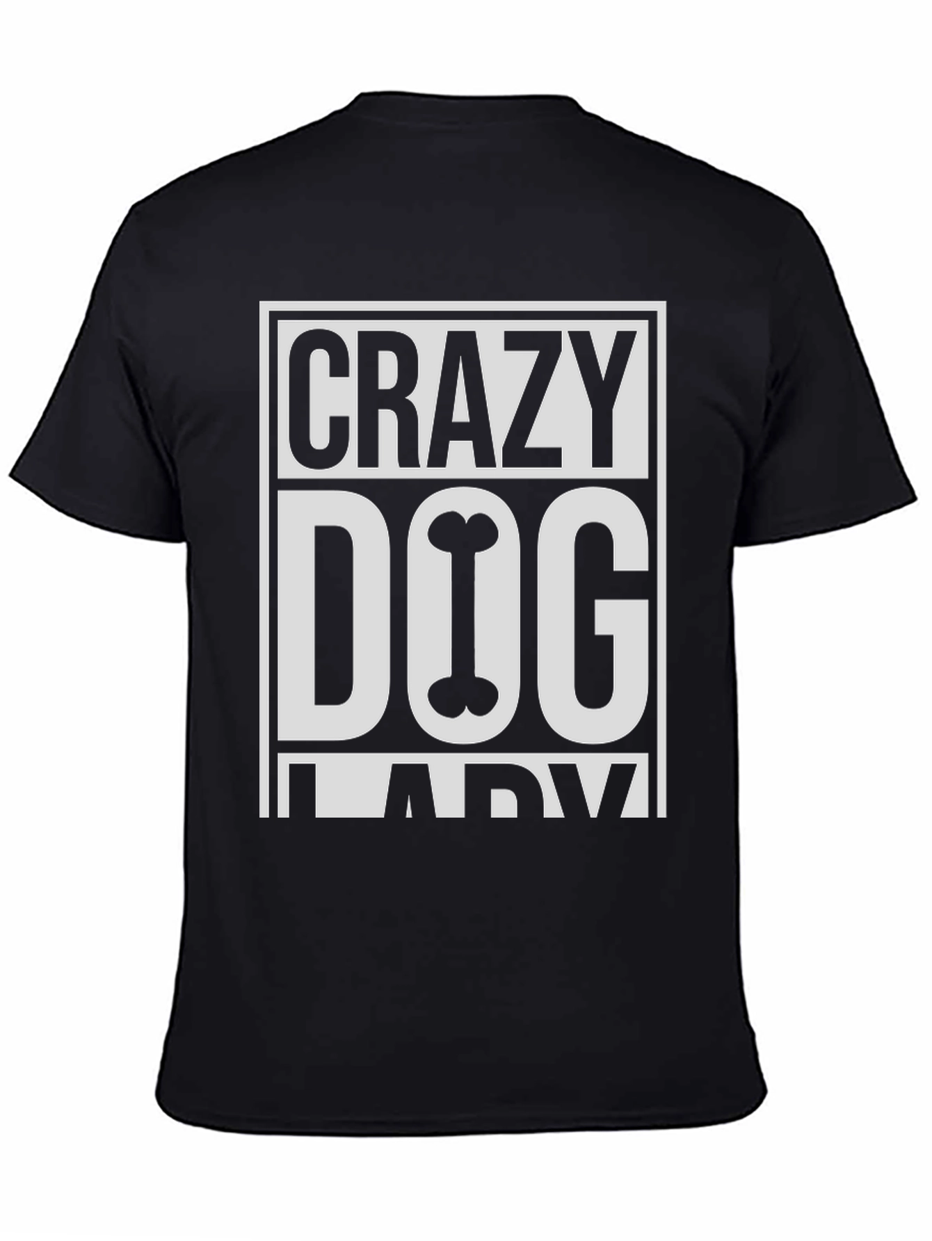 Crazy Dog Lady Black T-Shirt
