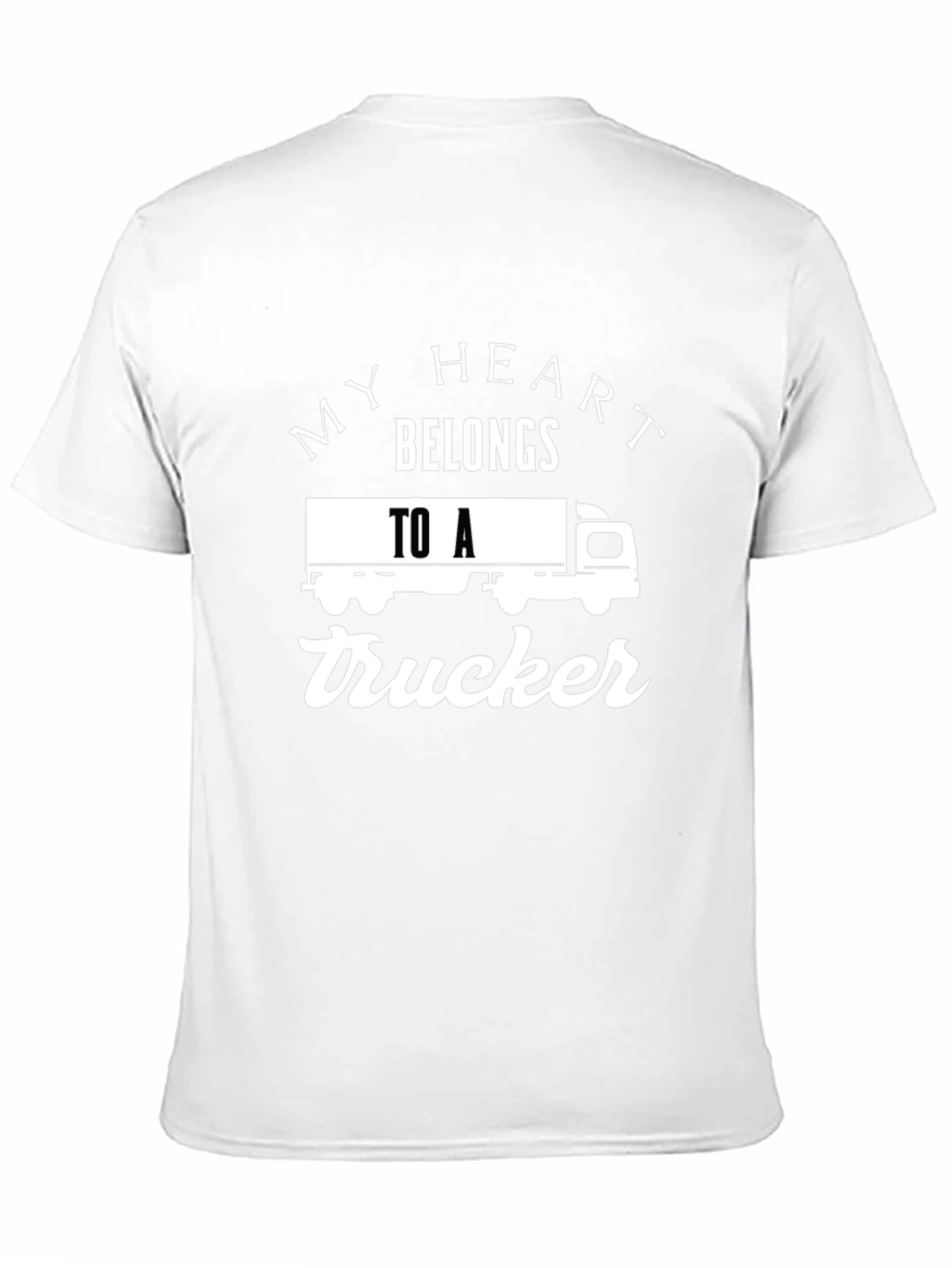 My Heart Belongs to a Trucker T-Shirt - Black