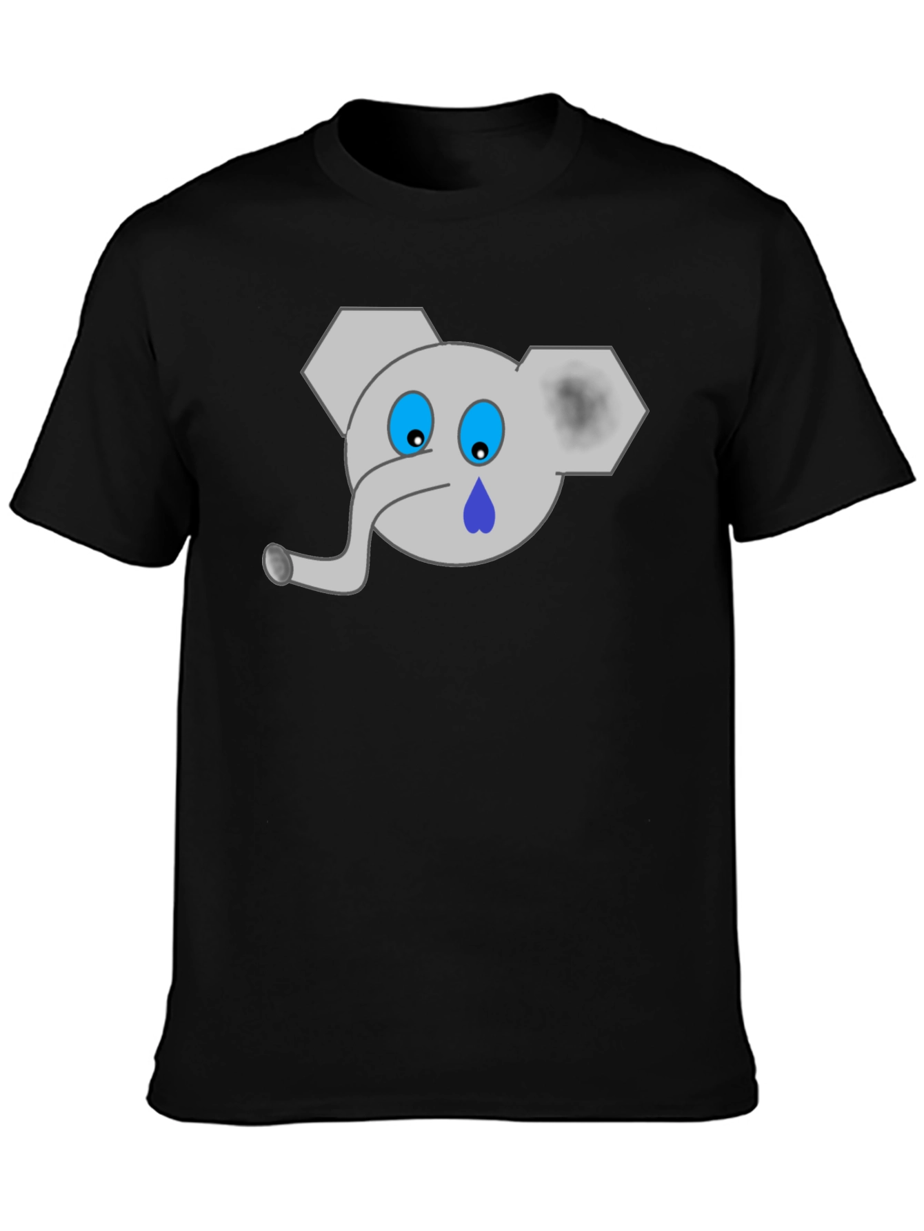 Sad Elephant Graphic Tee - Black T-Shirt
