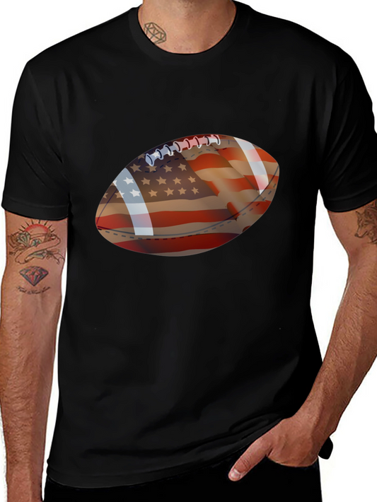 American Flag Football Graphic T-Shirt