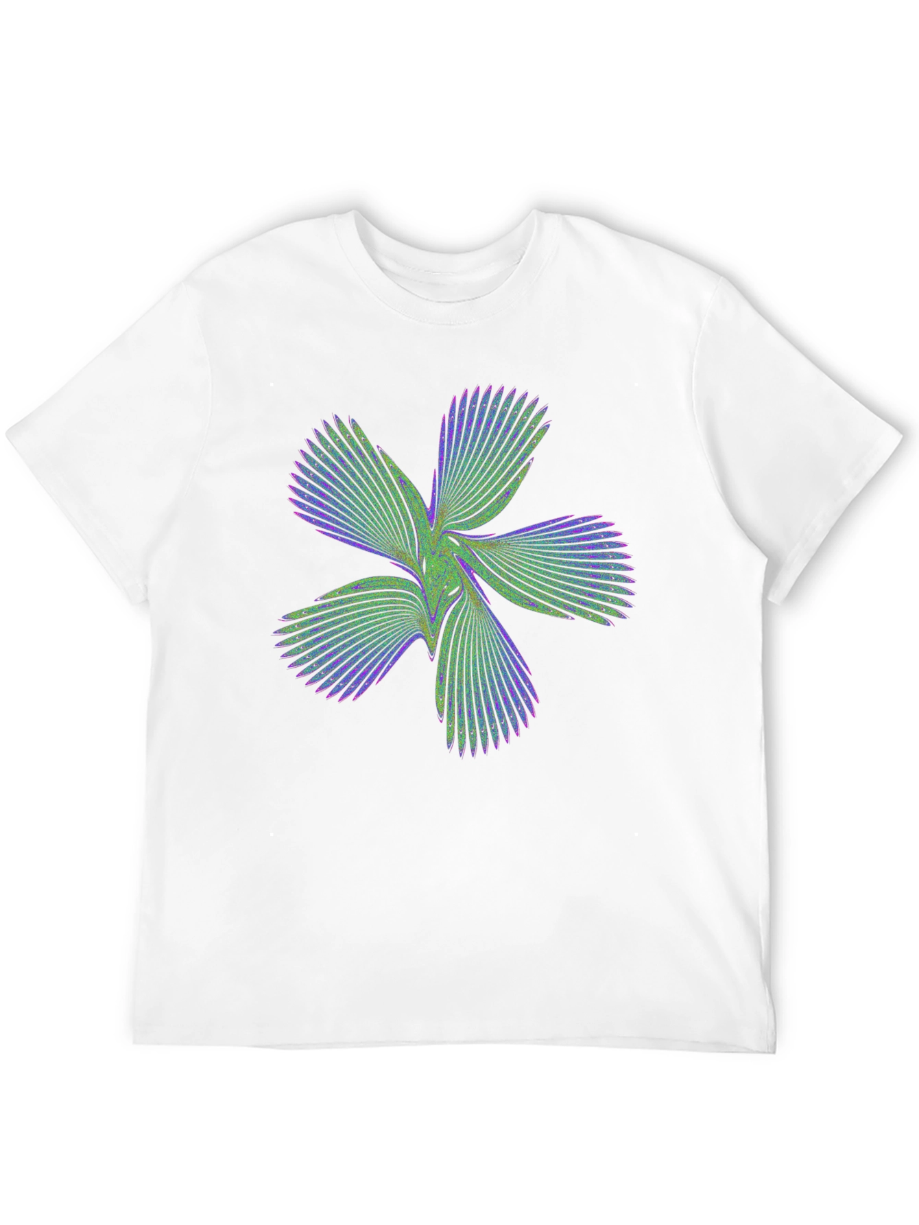 Abstract Flower Graphic Black T-Shirt
