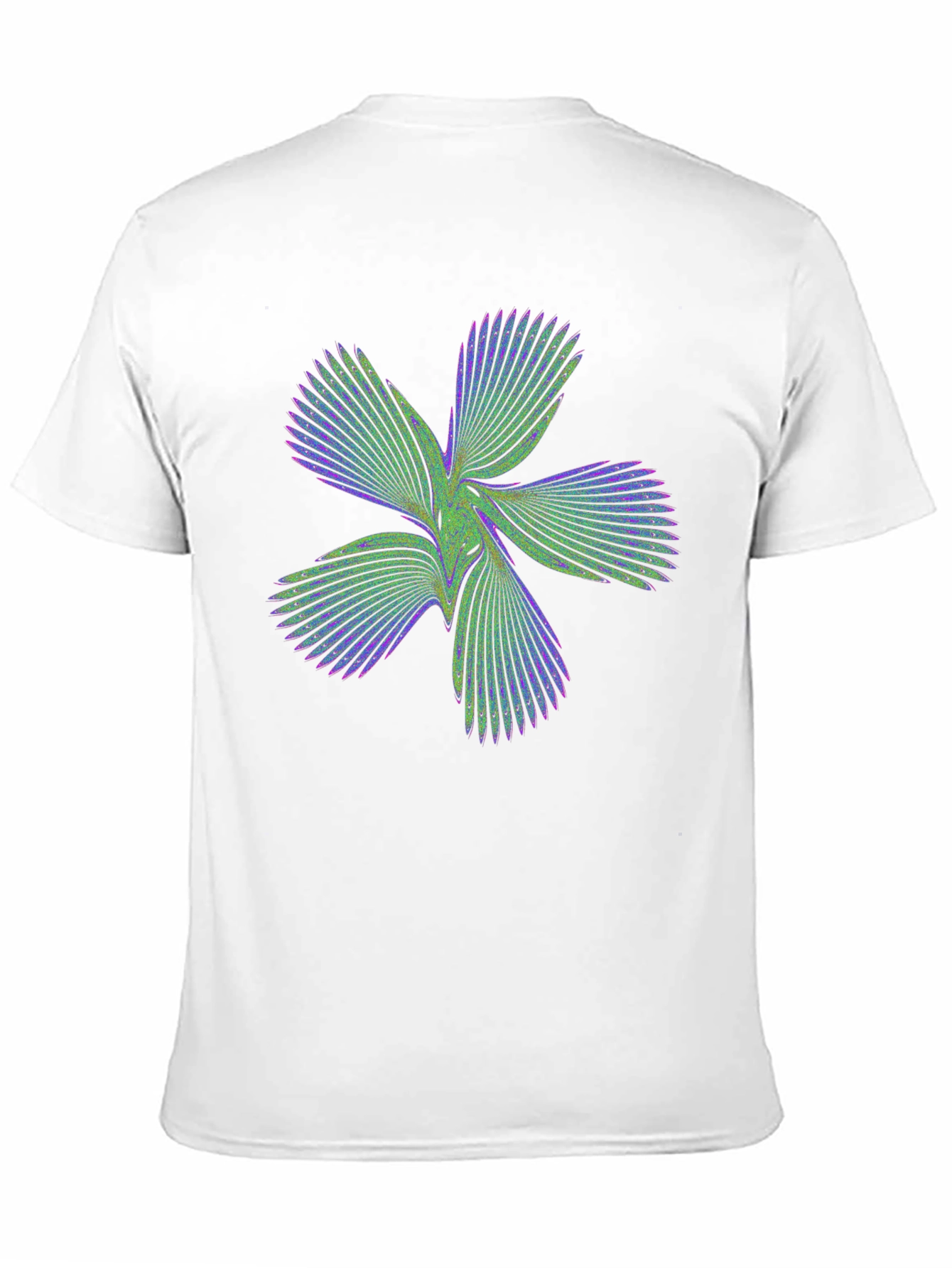 Abstract Flower Graphic Black T-Shirt