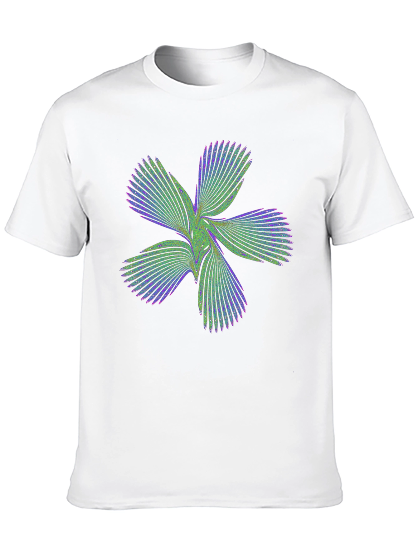 Abstract Flower Graphic Black T-Shirt