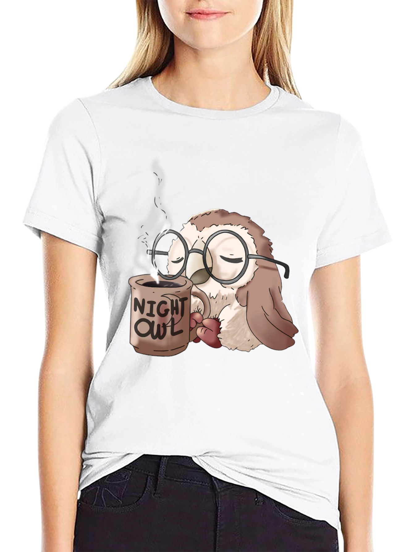 Night Owl Coffee T-Shirt - Funny Sleepy Owl Tee