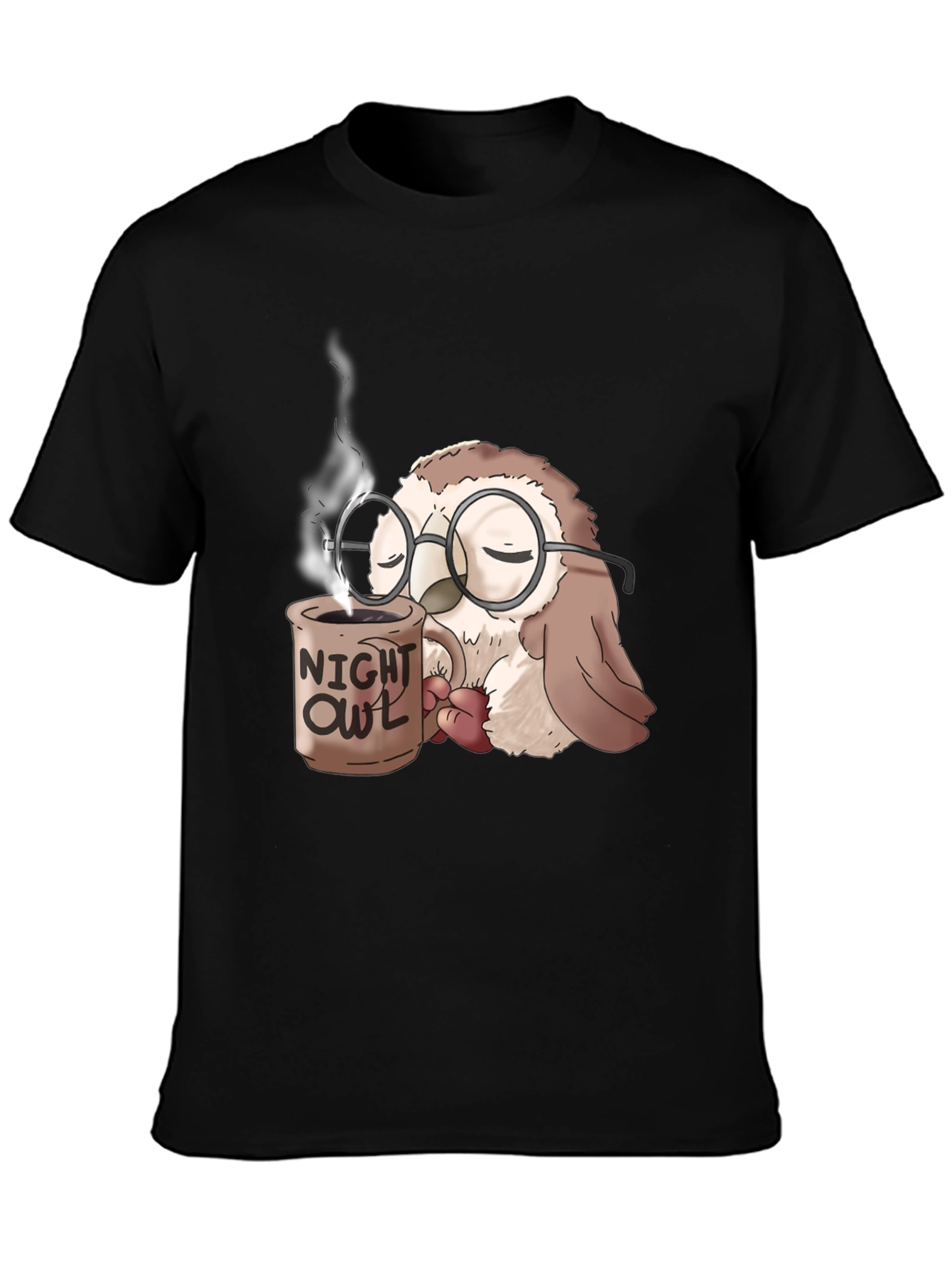 Night Owl Coffee T-Shirt - Funny Sleepy Owl Tee