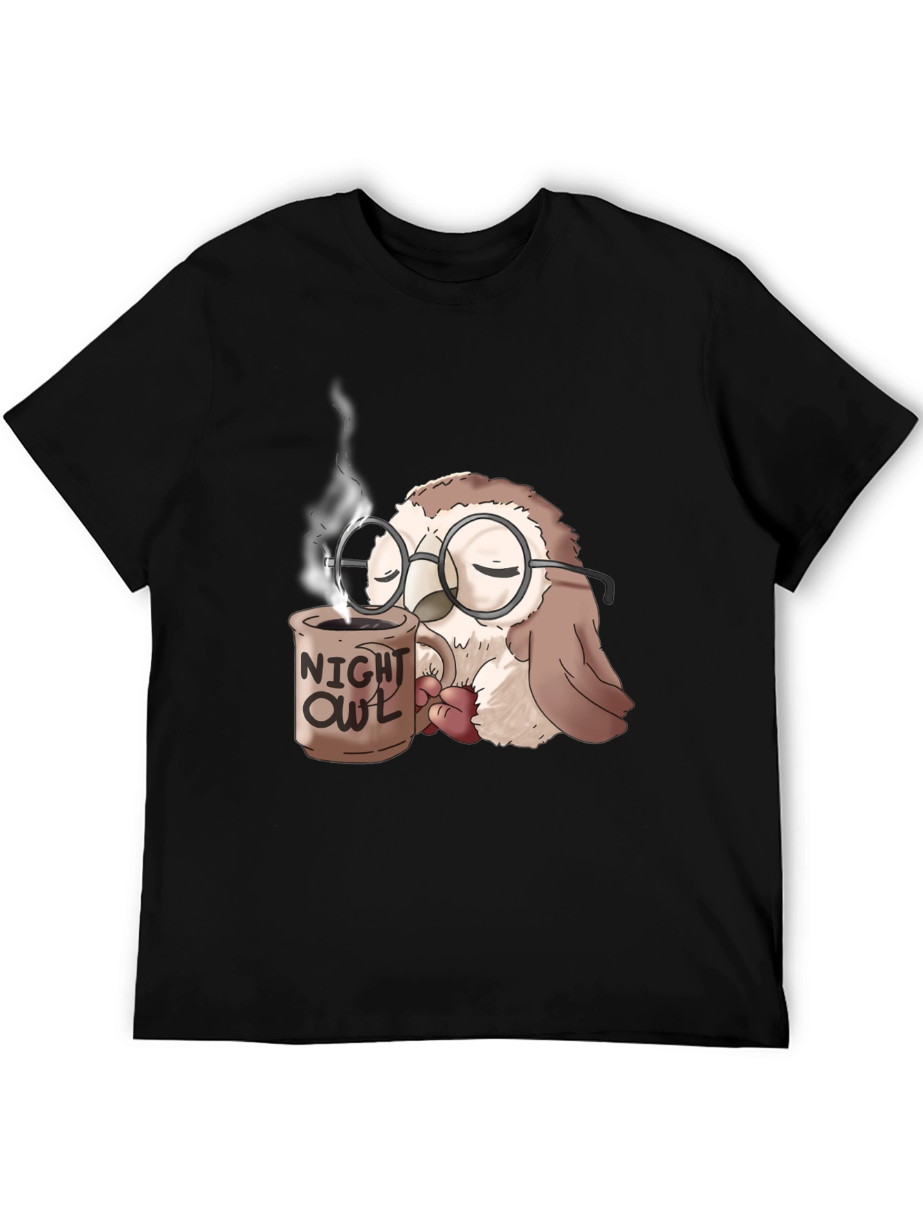 Night Owl Coffee T-Shirt - Funny Sleepy Owl Tee