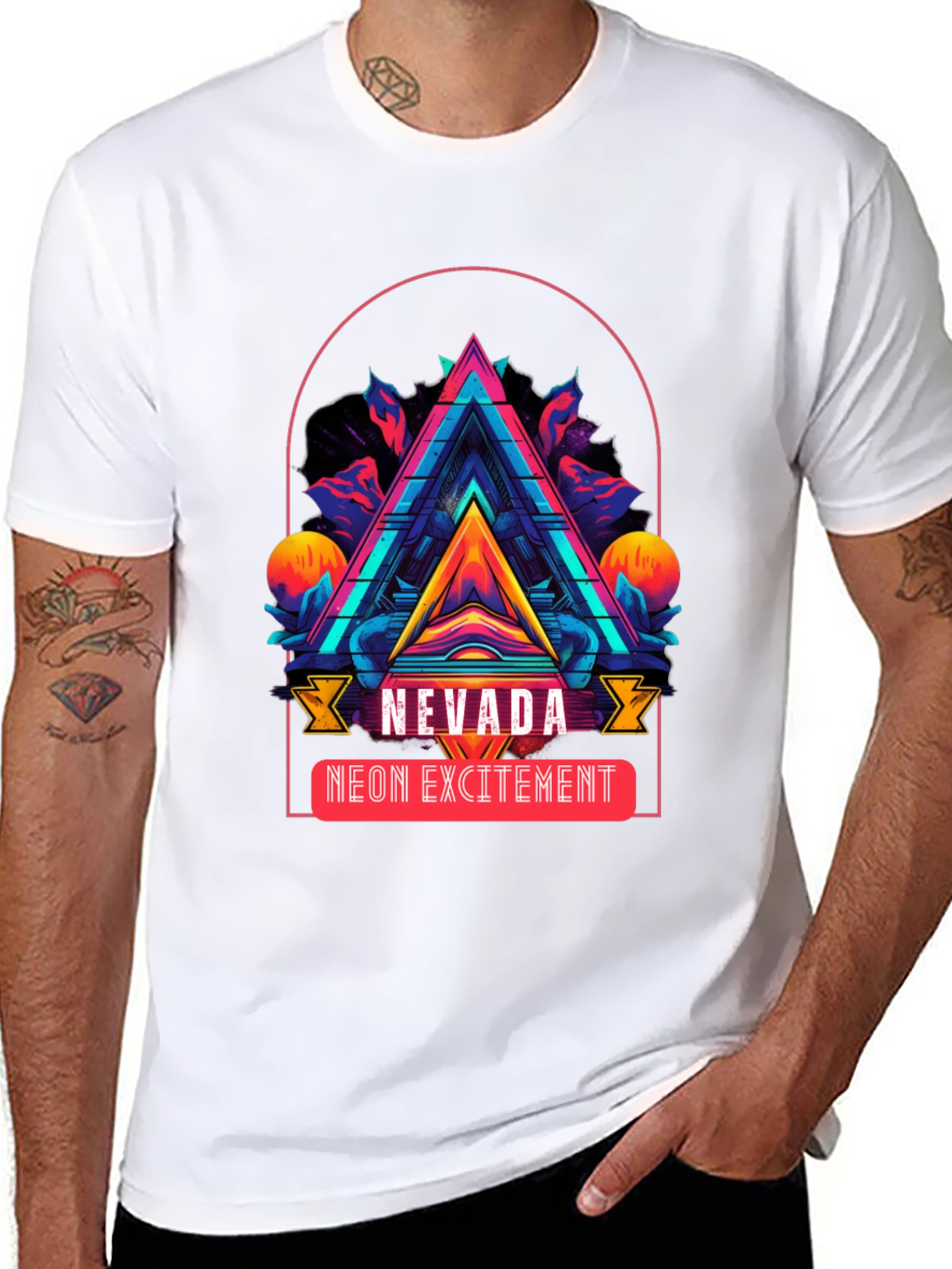 Nevada Neon Excitement Graphic T-Shirt