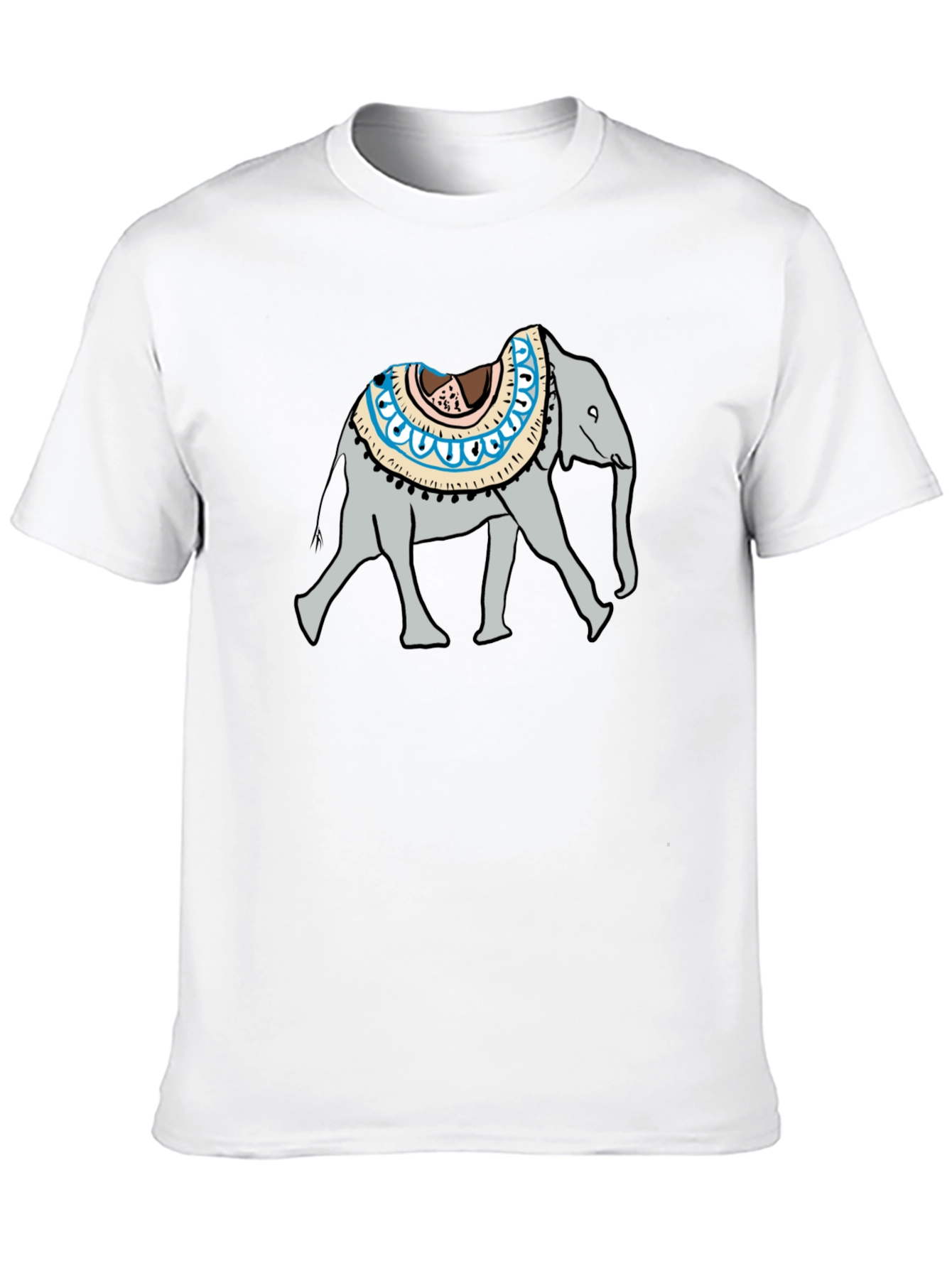 Elephant Graphic Tee - Casual Black T-Shirt