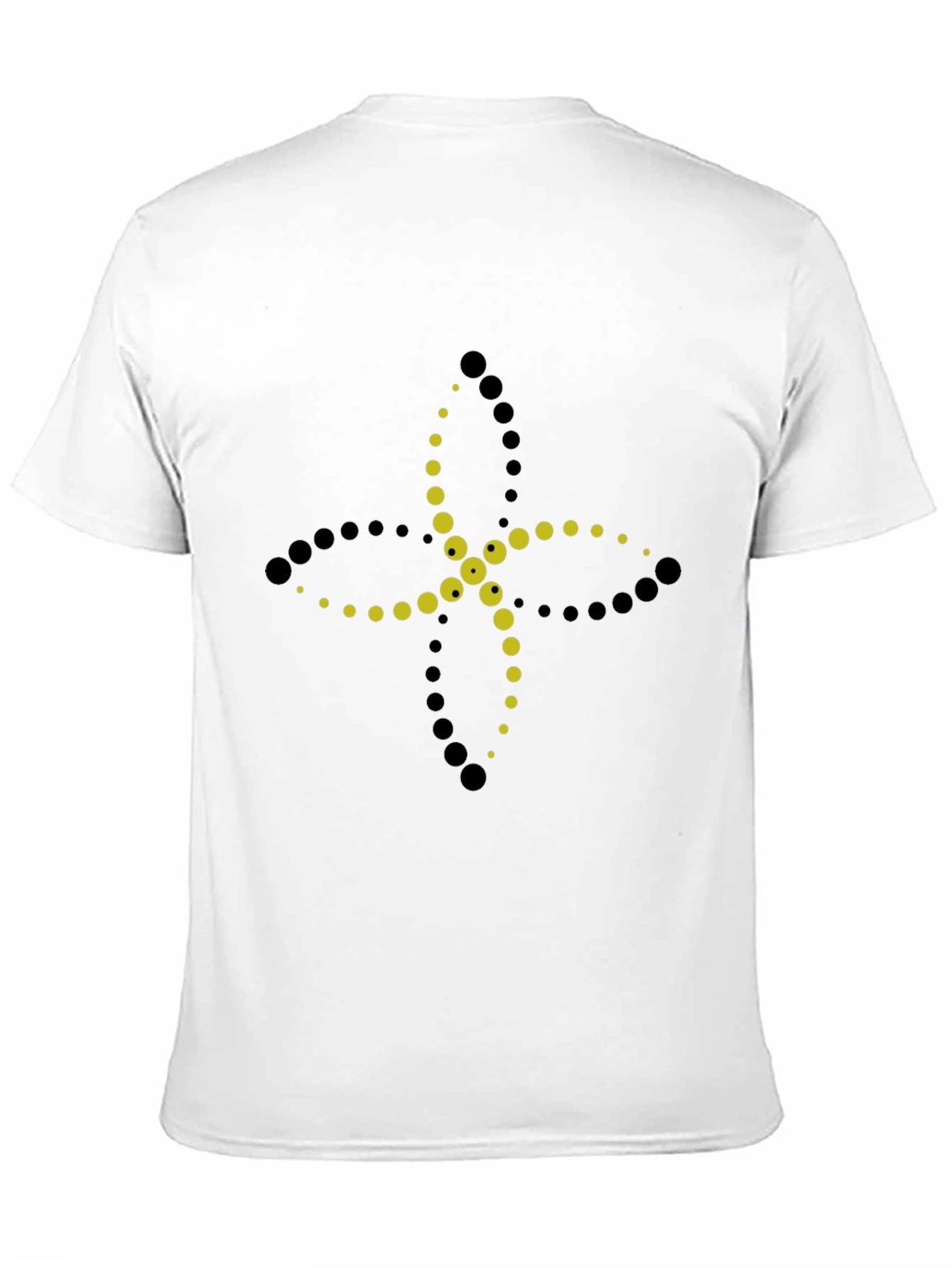 Abstract Flower Graphic Black Tee