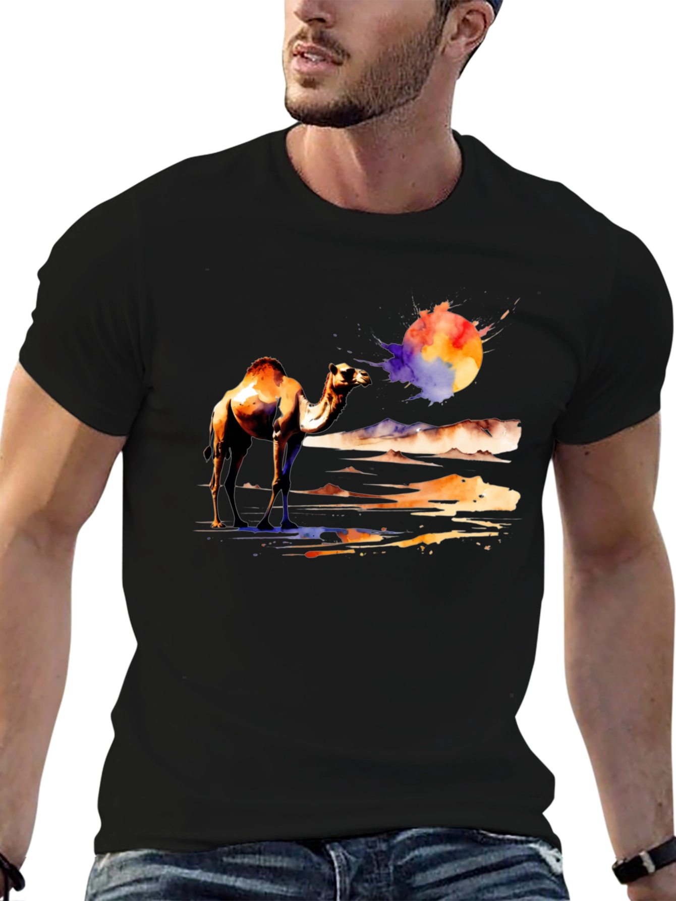 Camel Desert Watercolor T-Shirt