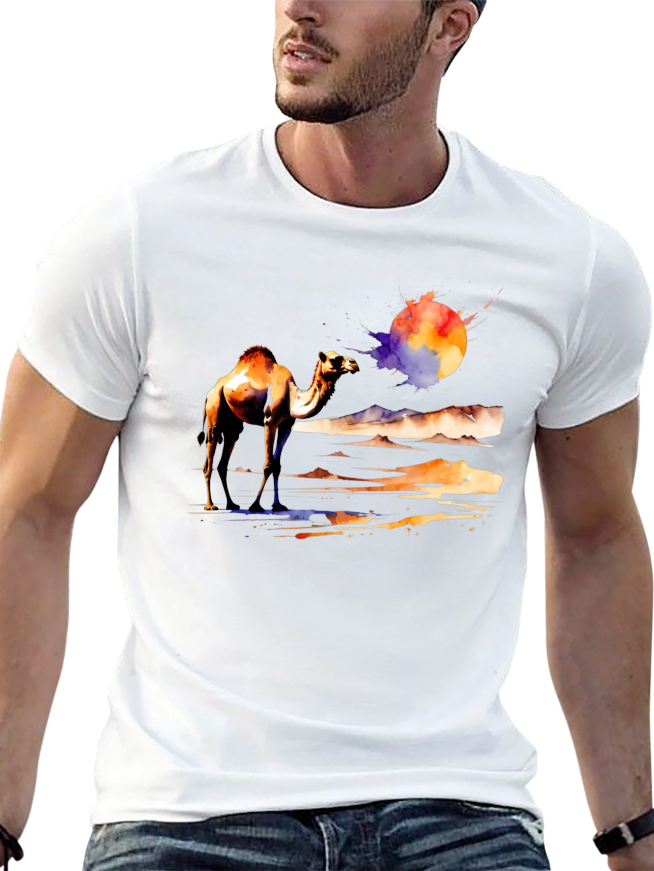 Camel Desert Watercolor T-Shirt