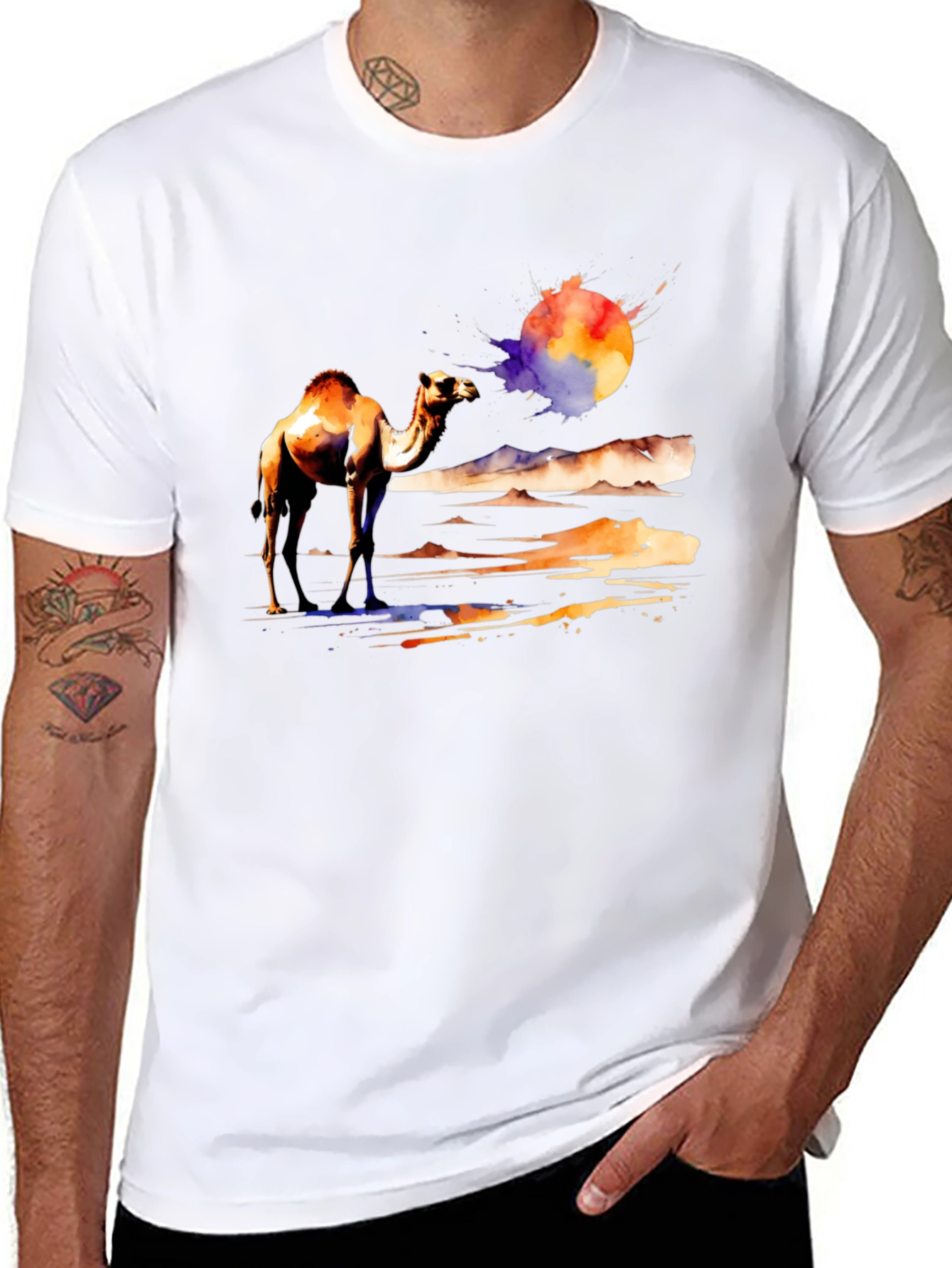 Camel Desert Watercolor T-Shirt