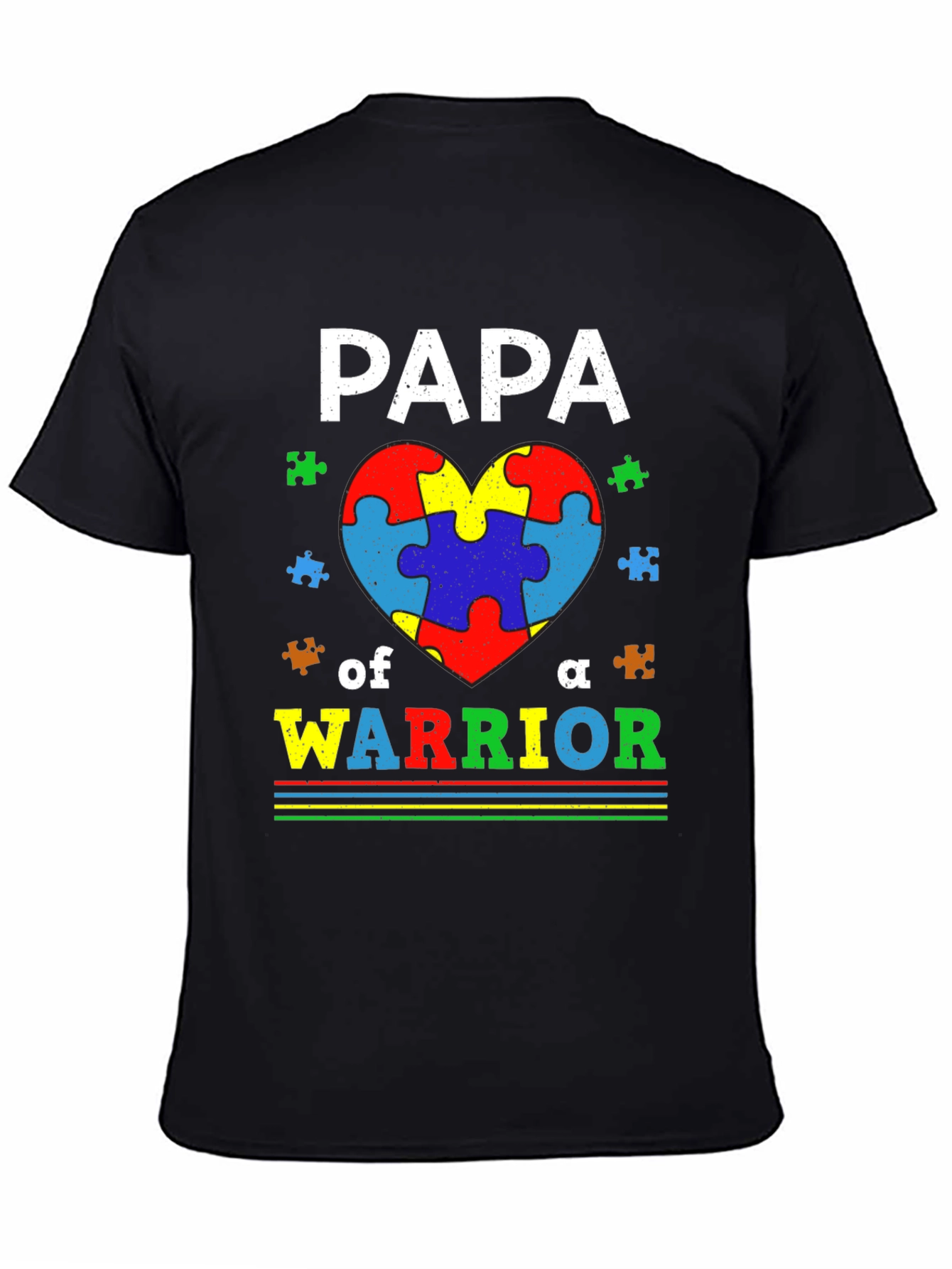 Papa of a Warrior Autism Awareness T-Shirt