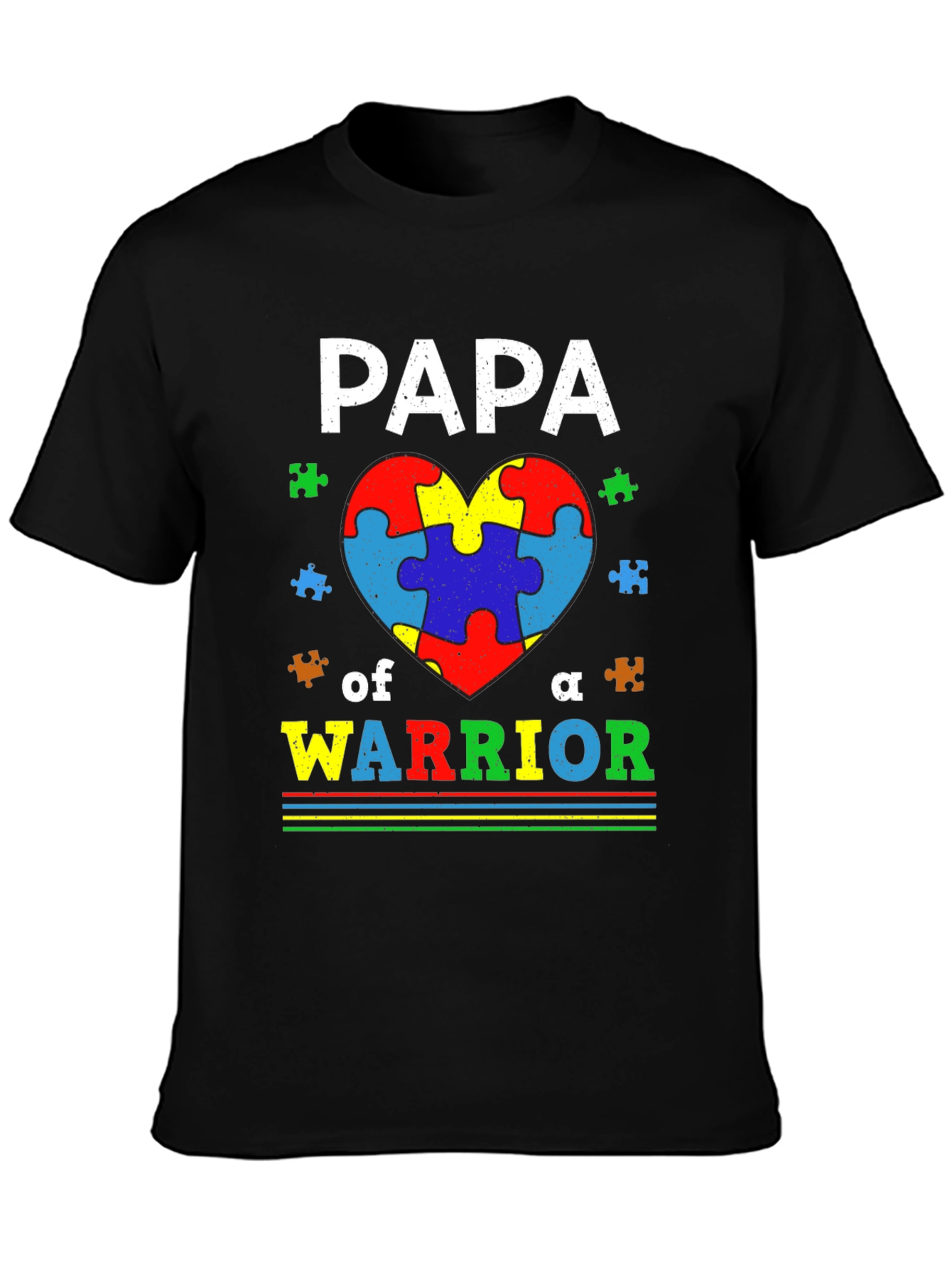 Papa of a Warrior Autism Awareness T-Shirt