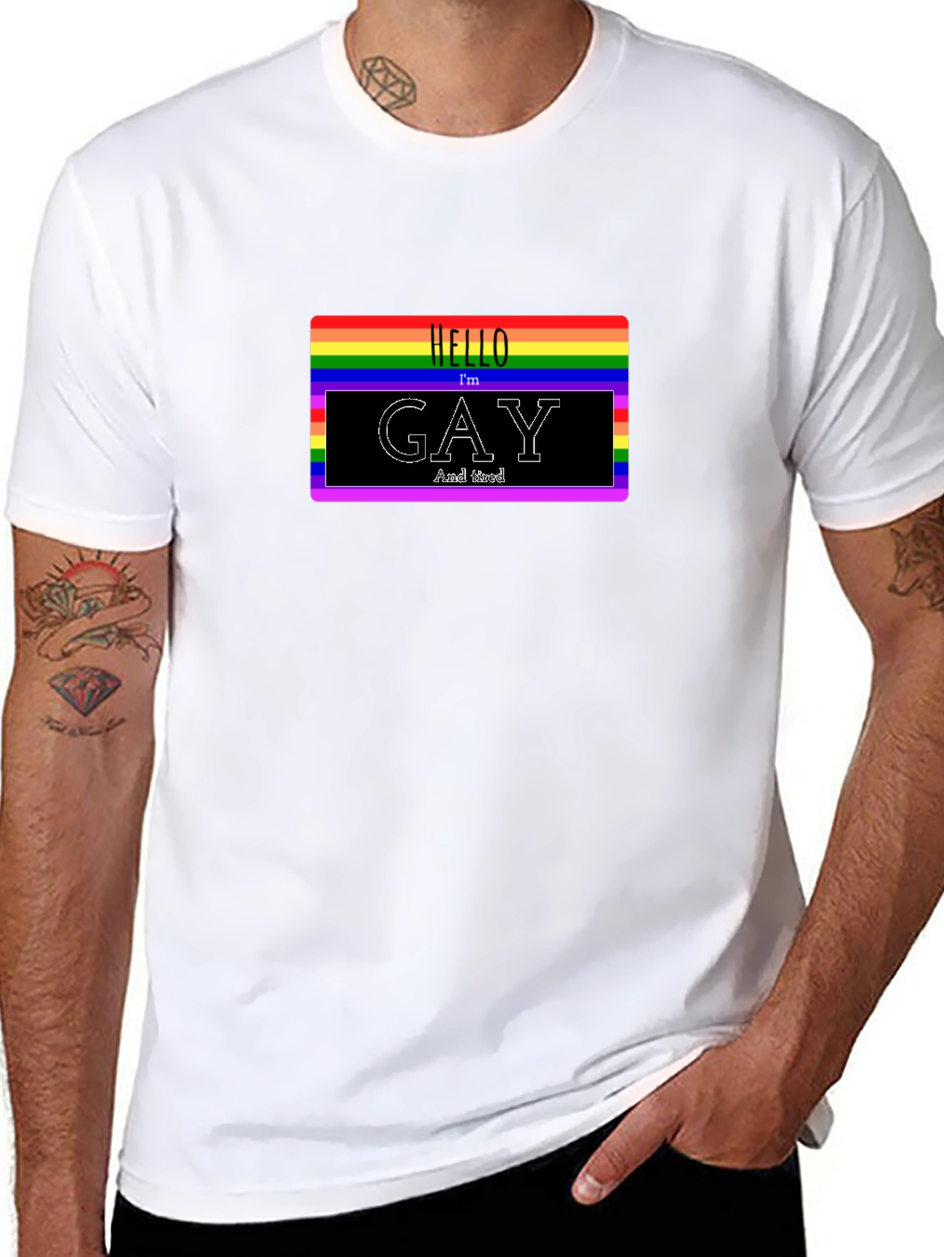 Rainbow Hello Im Gay T-Shirt