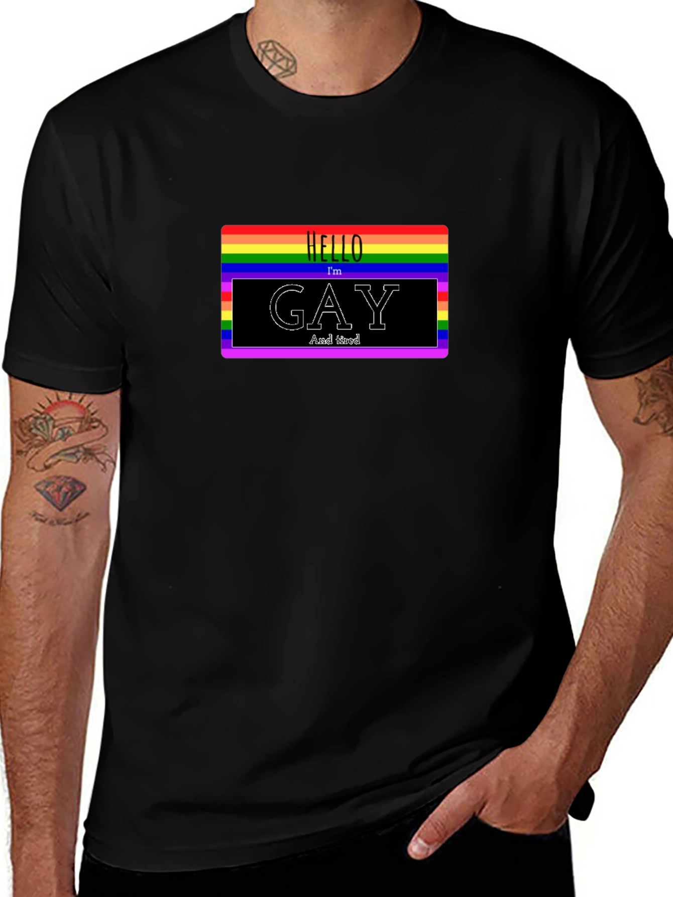 Rainbow Hello Im Gay T-Shirt